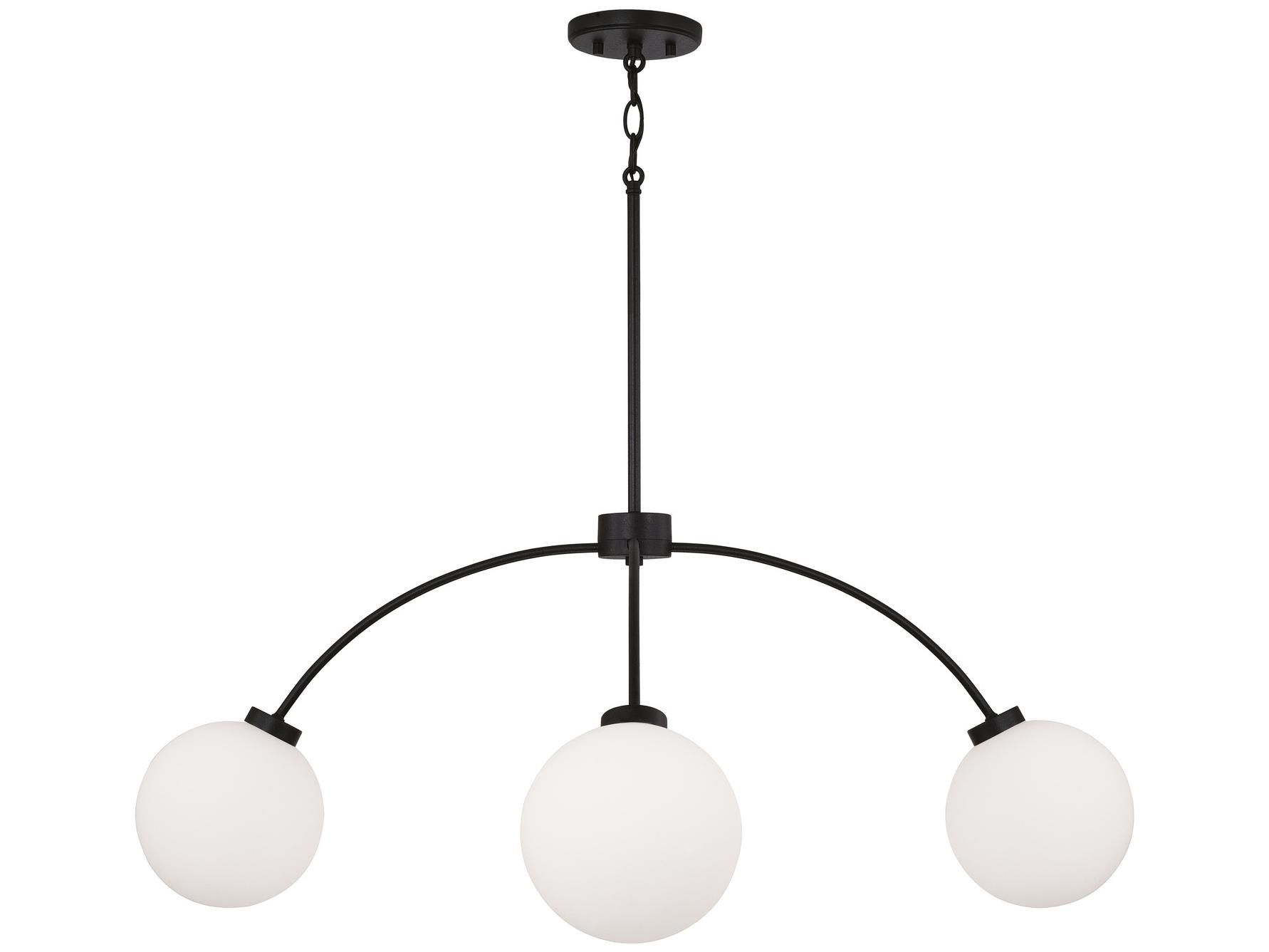 Capital Lighting Amos 4-Light Black Iron Globe Chandelier