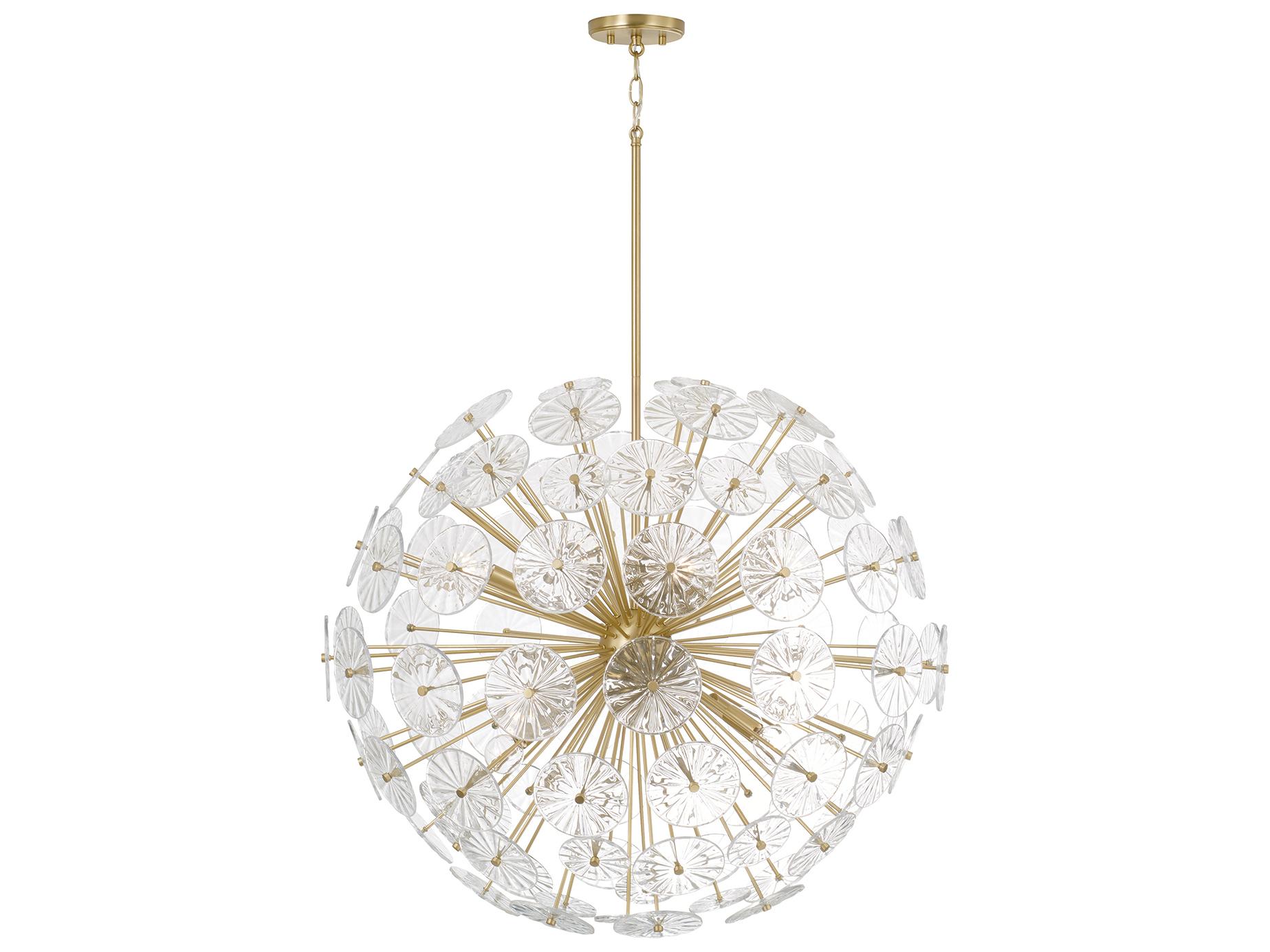 Capital Lighting Emelie 8-light Matte Brass Globe Geometric Pendant