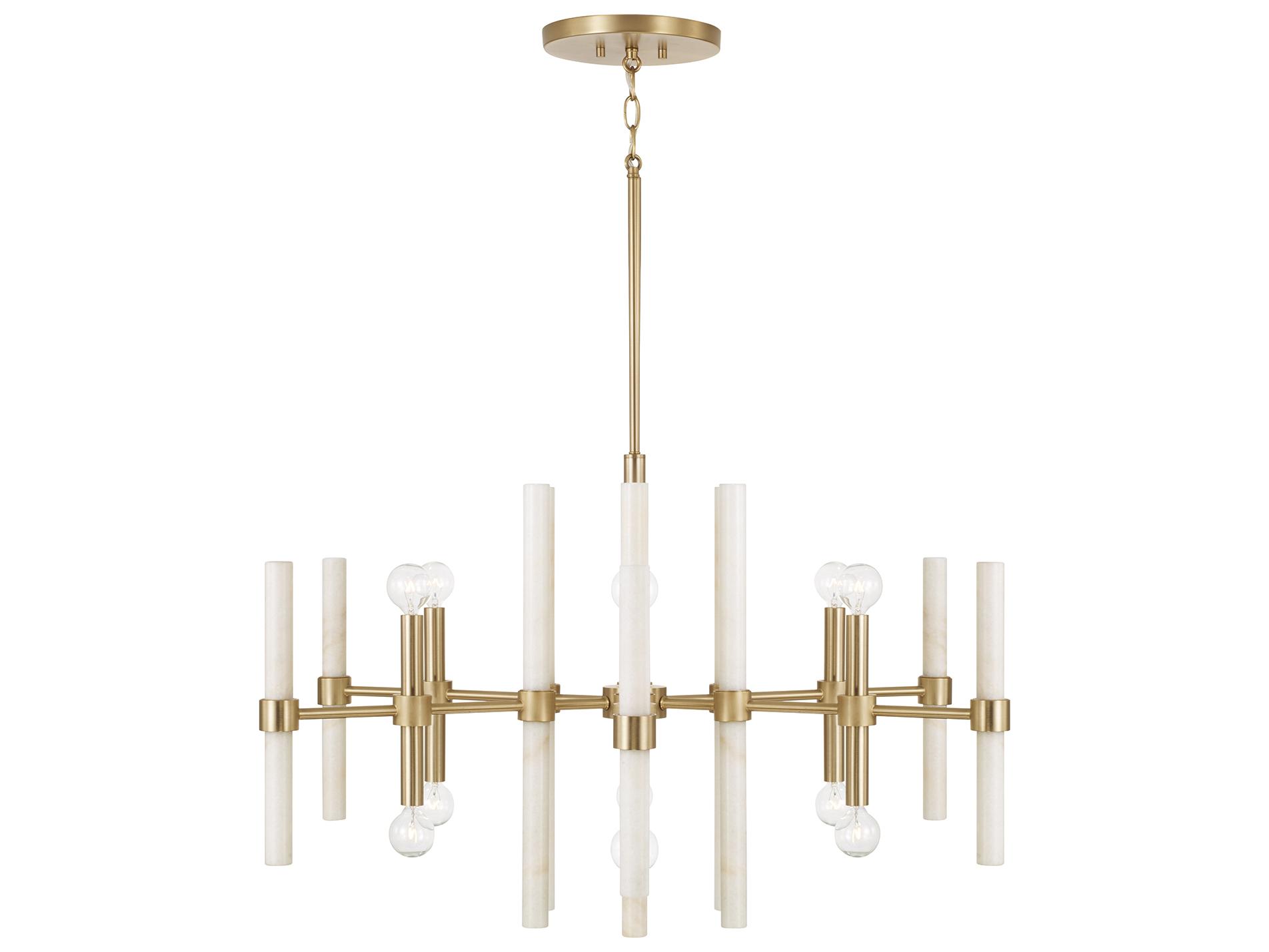 Capital Lighting Marlow 12-light Matte Brass Linear Chandelier