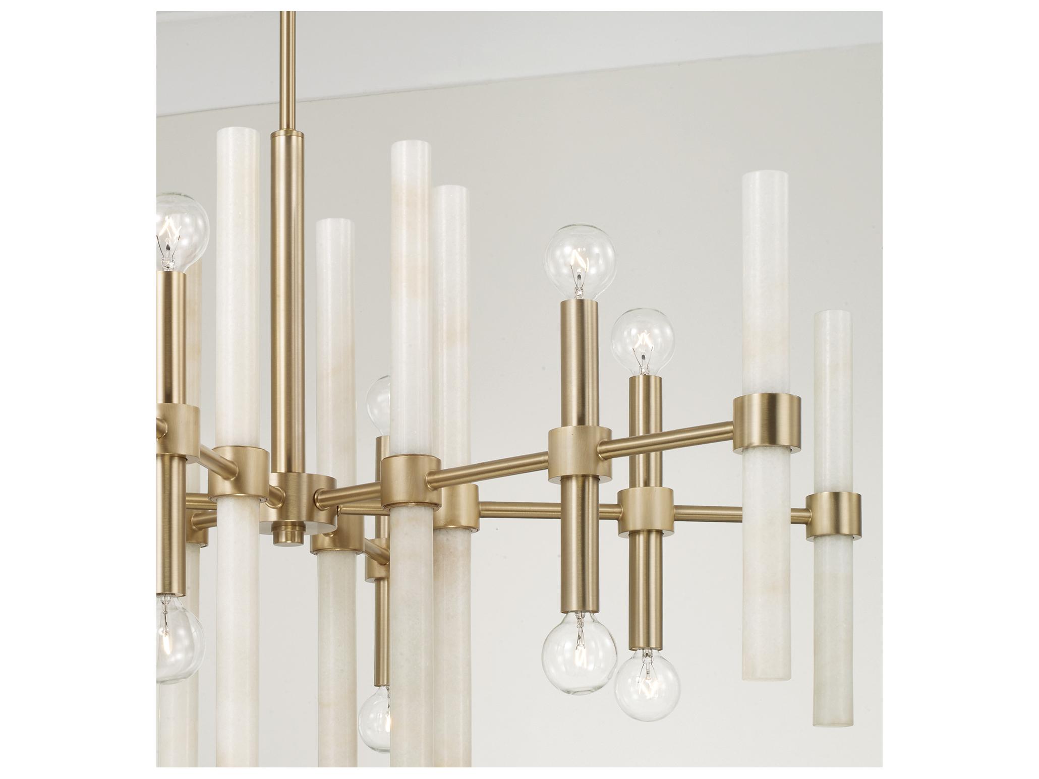 Capital Lighting Marlow 12-light Matte Brass Linear Chandelier