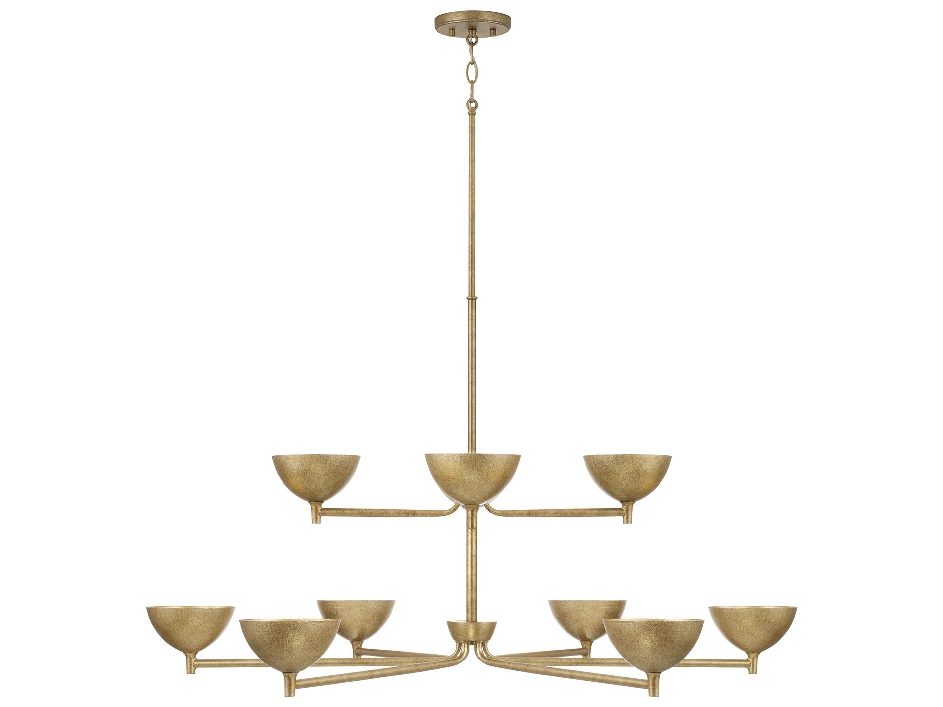 Capital Lighting Francesca 10-light Feathered Gold Bowl Candelabra Chandelier