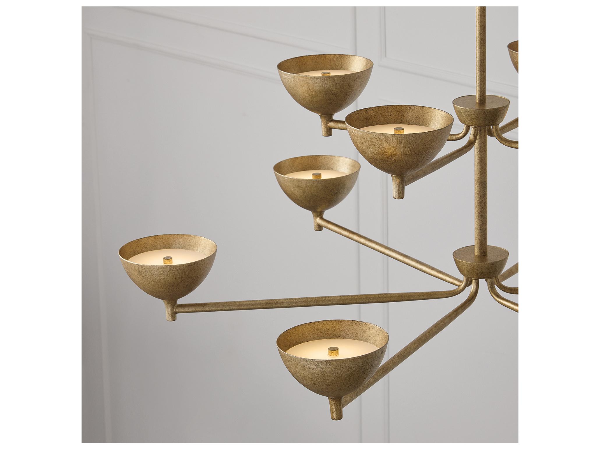 Capital Lighting Francesca 10-light Feathered Gold Bowl Candelabra Chandelier