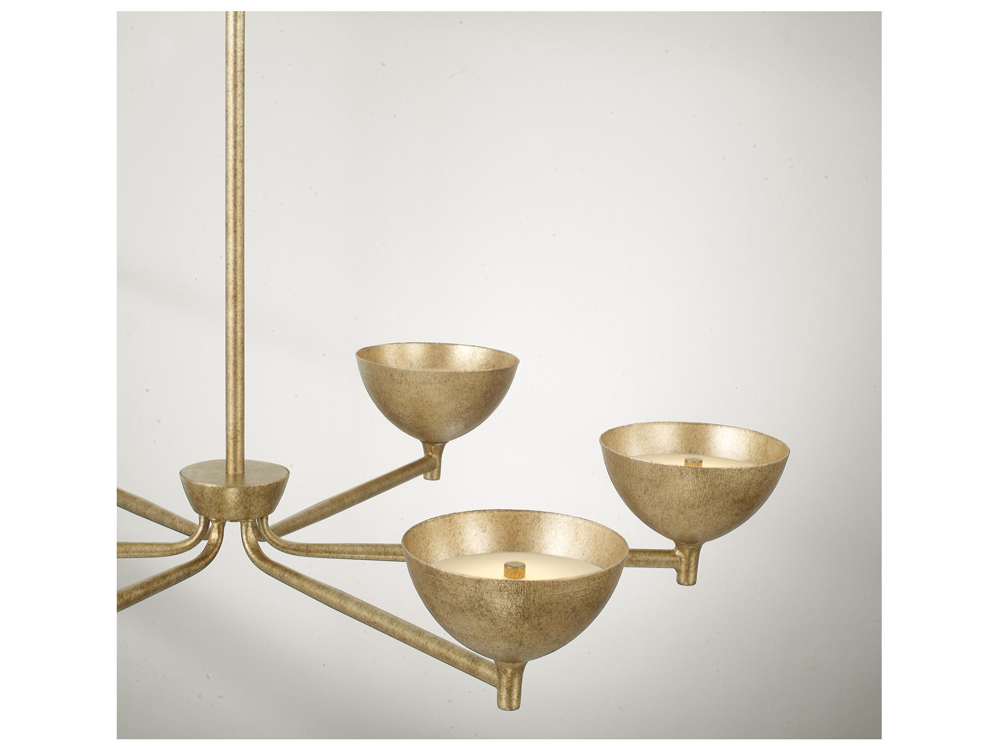 Capital Lighting Francesca 6-light Feathered Gold Bowl Candelabra Chandelier