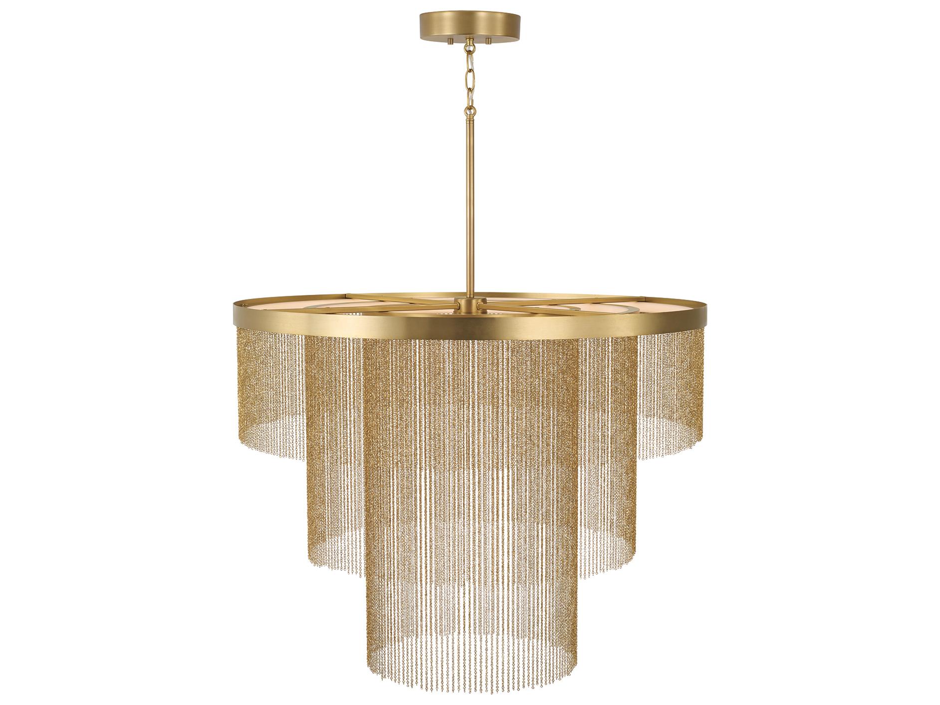 Capital Lighting Rae 3-light Aged Brass Round Tiered Pendant