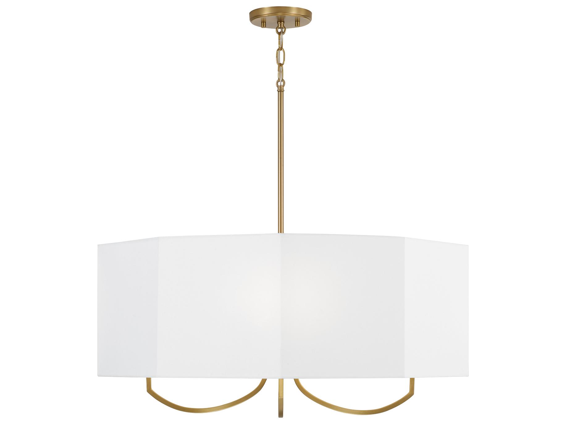 Capital Lighting Adrian 4-light Aged Brass Drum Pendant