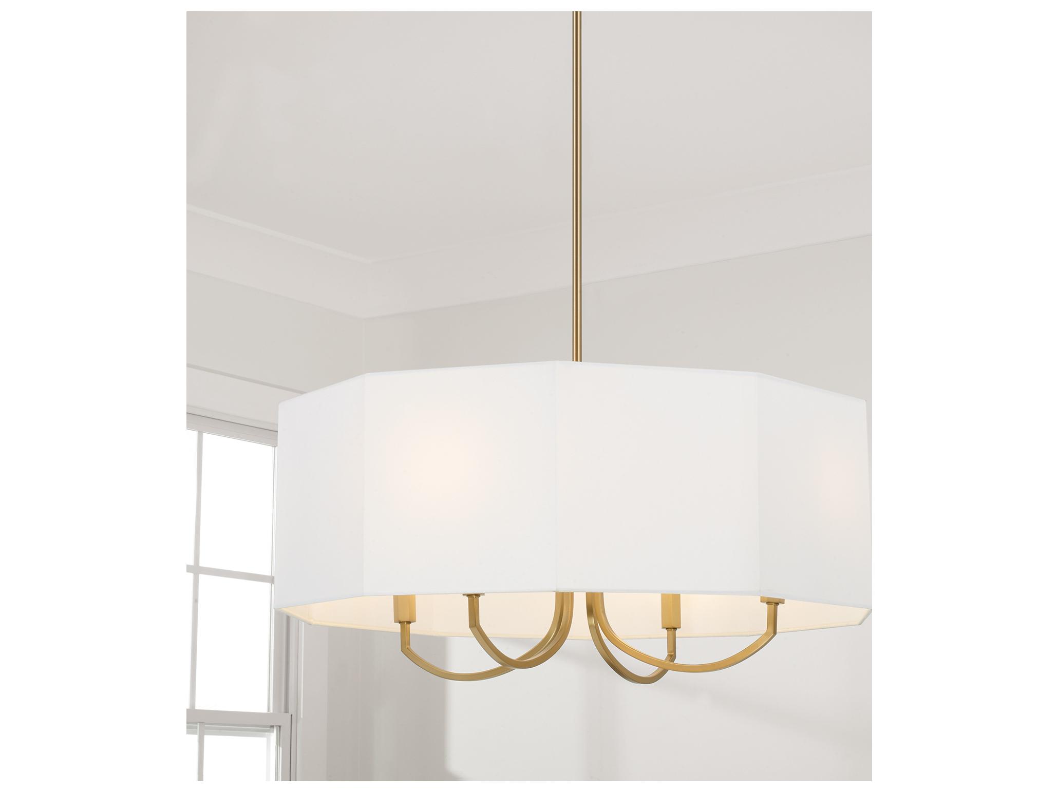Capital Lighting Adrian 4-light Aged Brass Drum Pendant