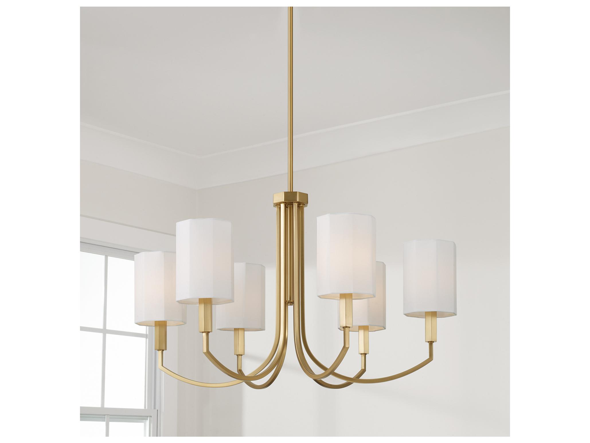 Capital Lighting Adrian 6-light Aged Brass Chandelier