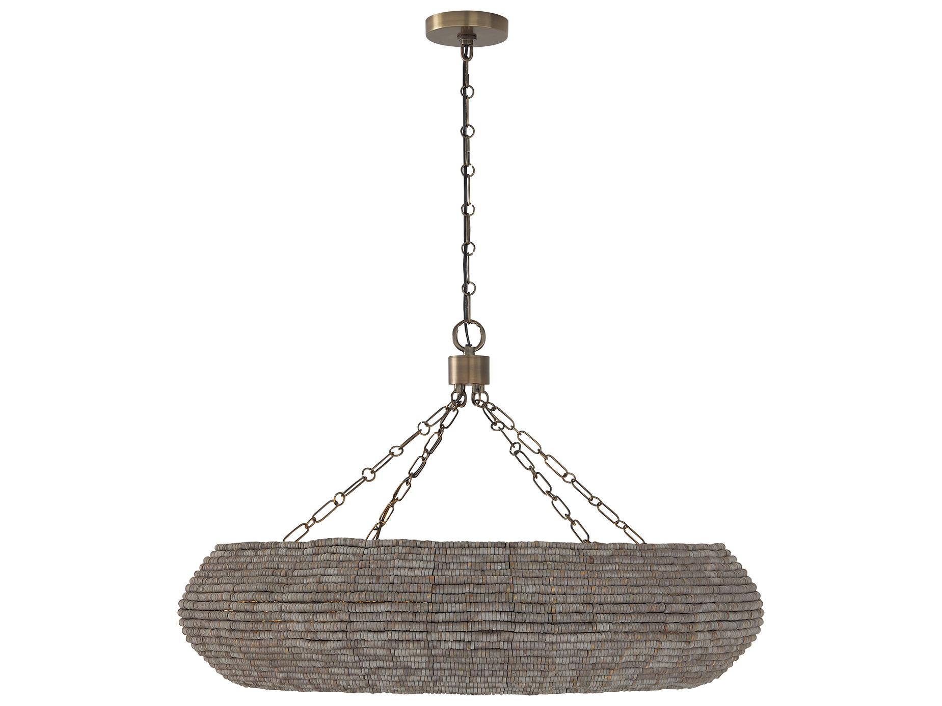 Capital Lighting Morada 8-light Aegean Grey And Dark Brass Drum Round Pendant