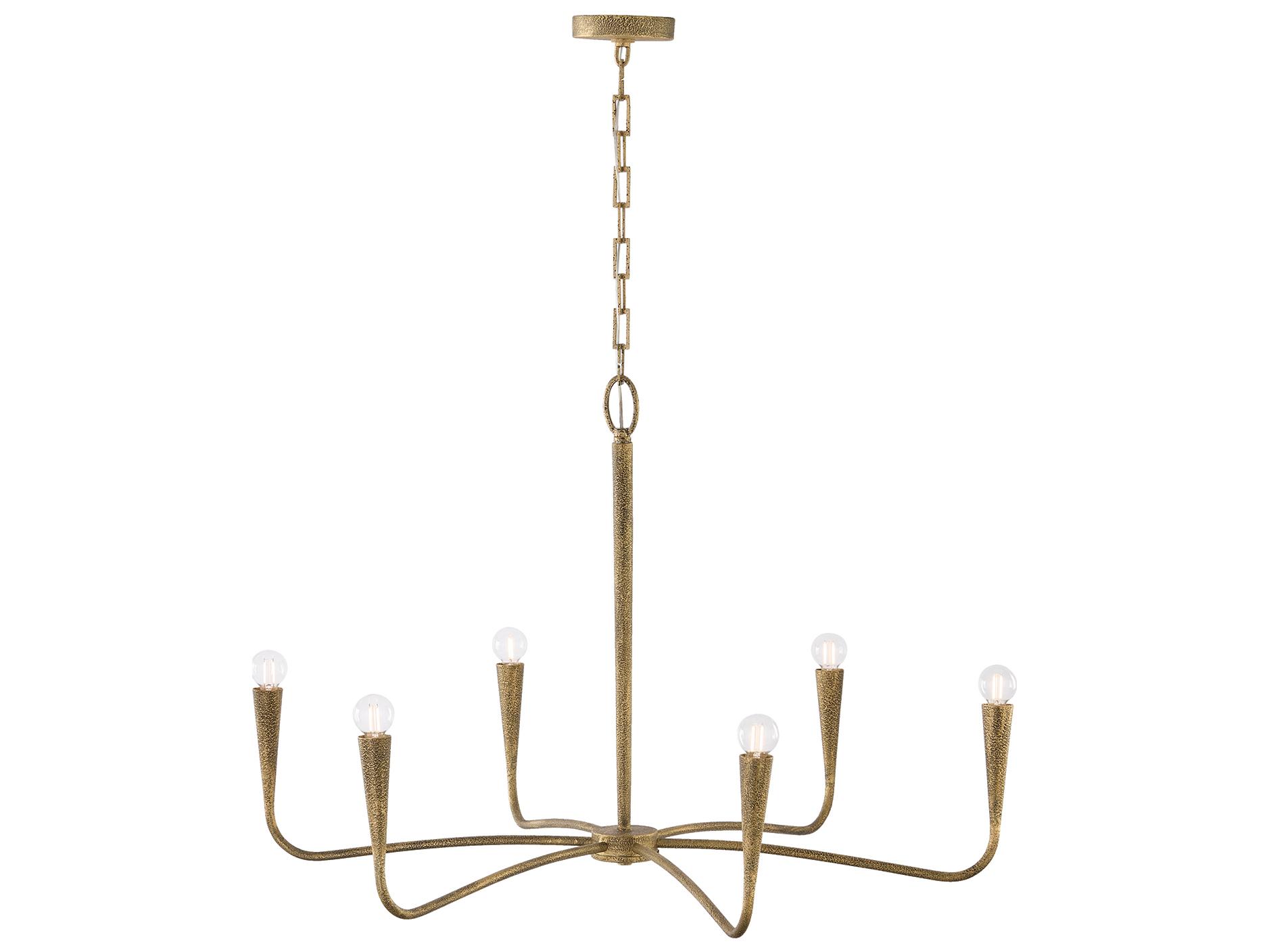 Capital Lighting Savari 6-light Artisan Gold Candelabra Chandelier