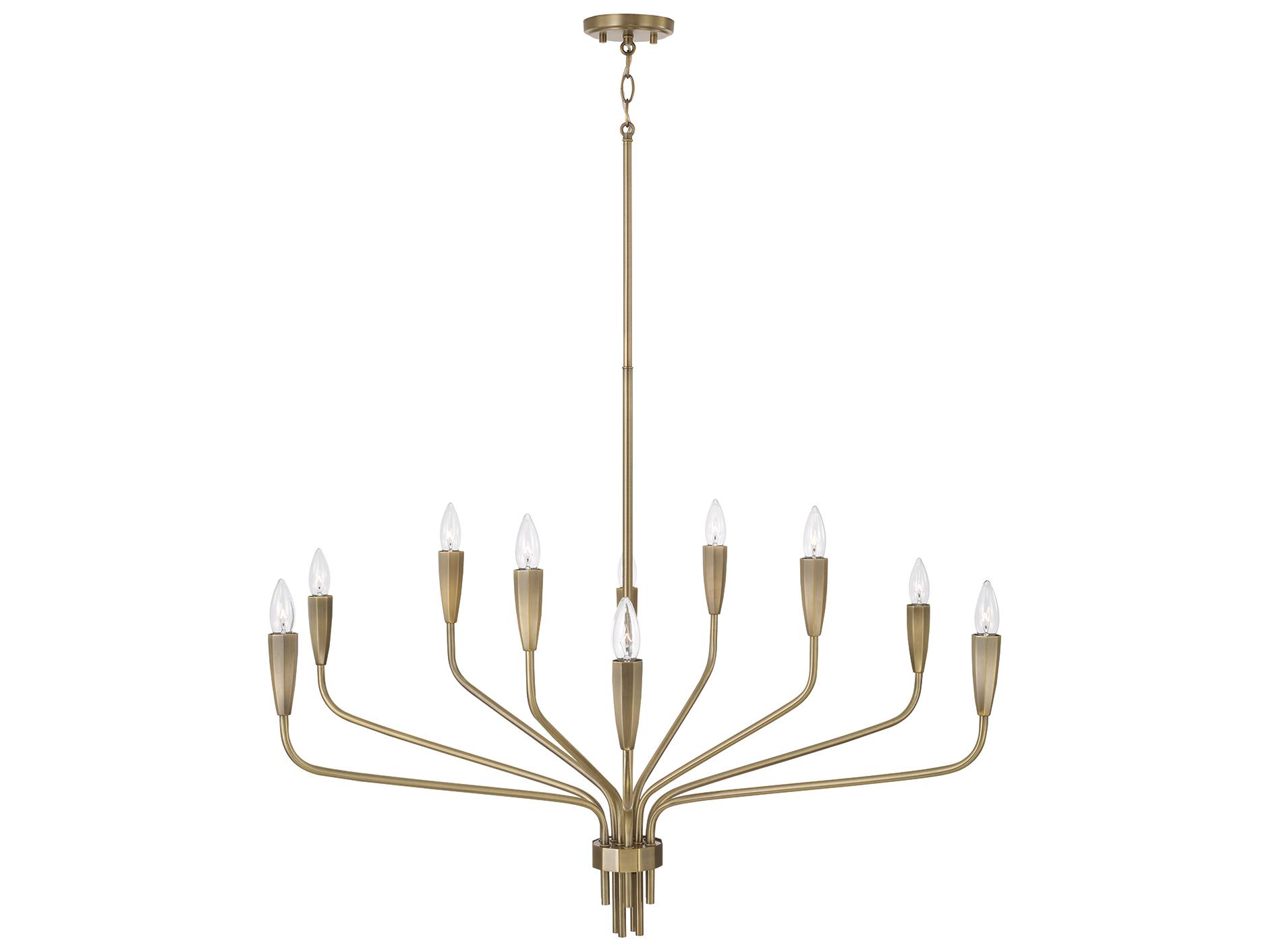 Capital Lighting Palmer 10-light Antiqued Brass Candelabra Chandelier