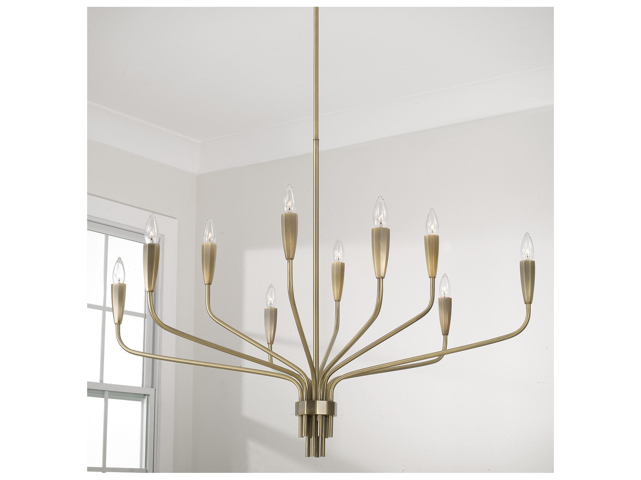 Capital Lighting Palmer 10-light Antiqued Brass Candelabra Chandelier