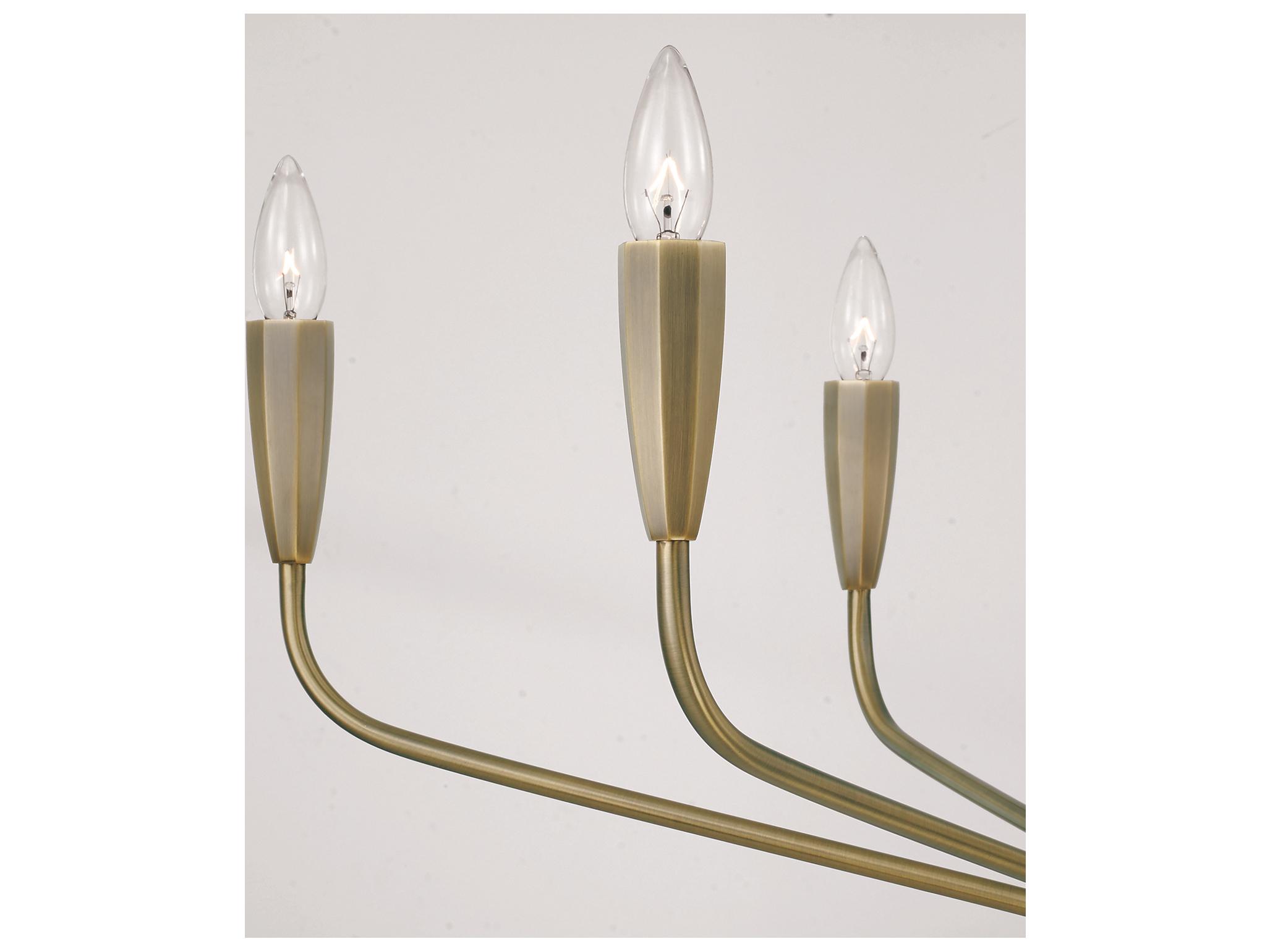 Capital Lighting Palmer 6-light Antiqued Brass Candelabra Chandelier