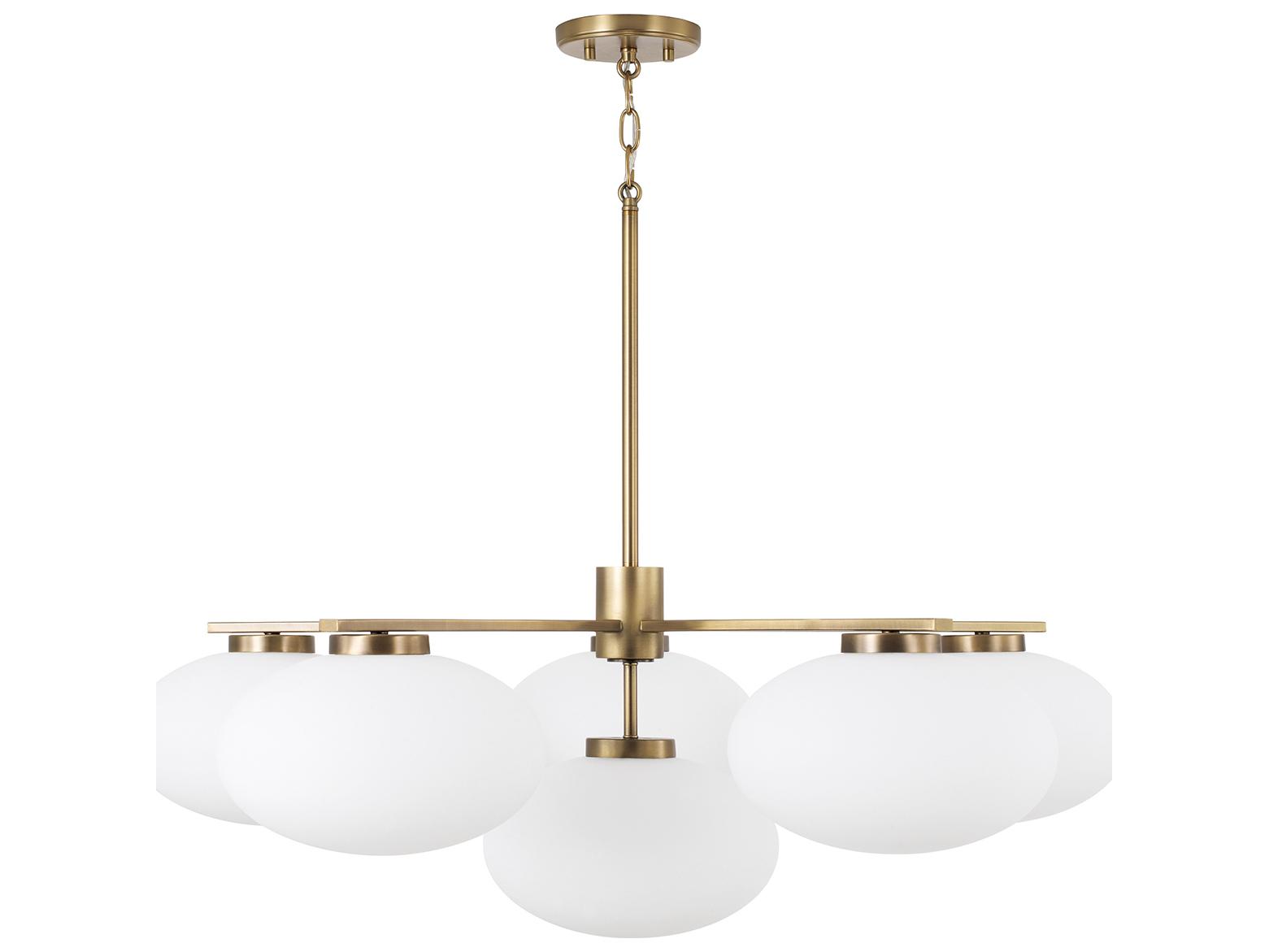 Capital Lighting Soren 6-light Aged Brass Globe Round Chandelier