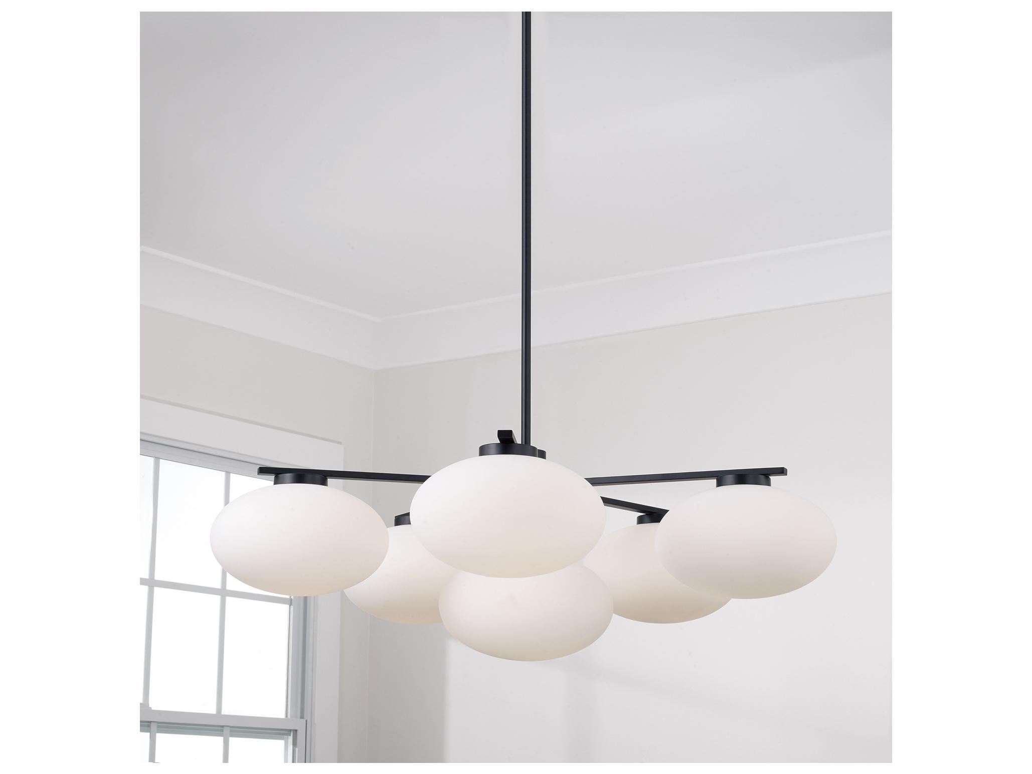 Capital Lighting Soren 6-light Matte Black Globe Chandelier