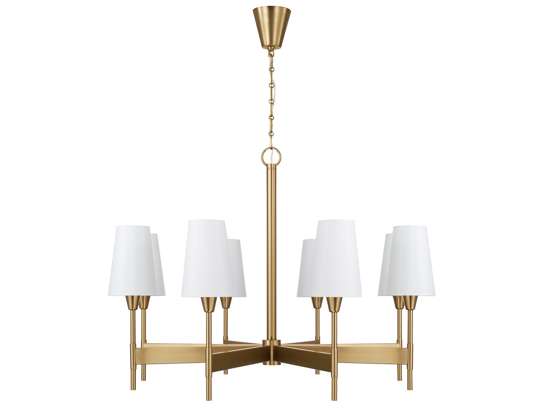 Capital Lighting Leland 8-light Aged Brass Candelabra Chandelier