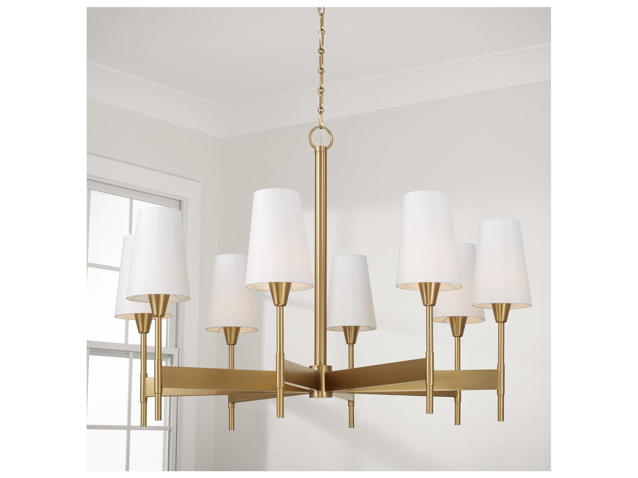 Capital Lighting Leland 8-light Aged Brass Candelabra Chandelier