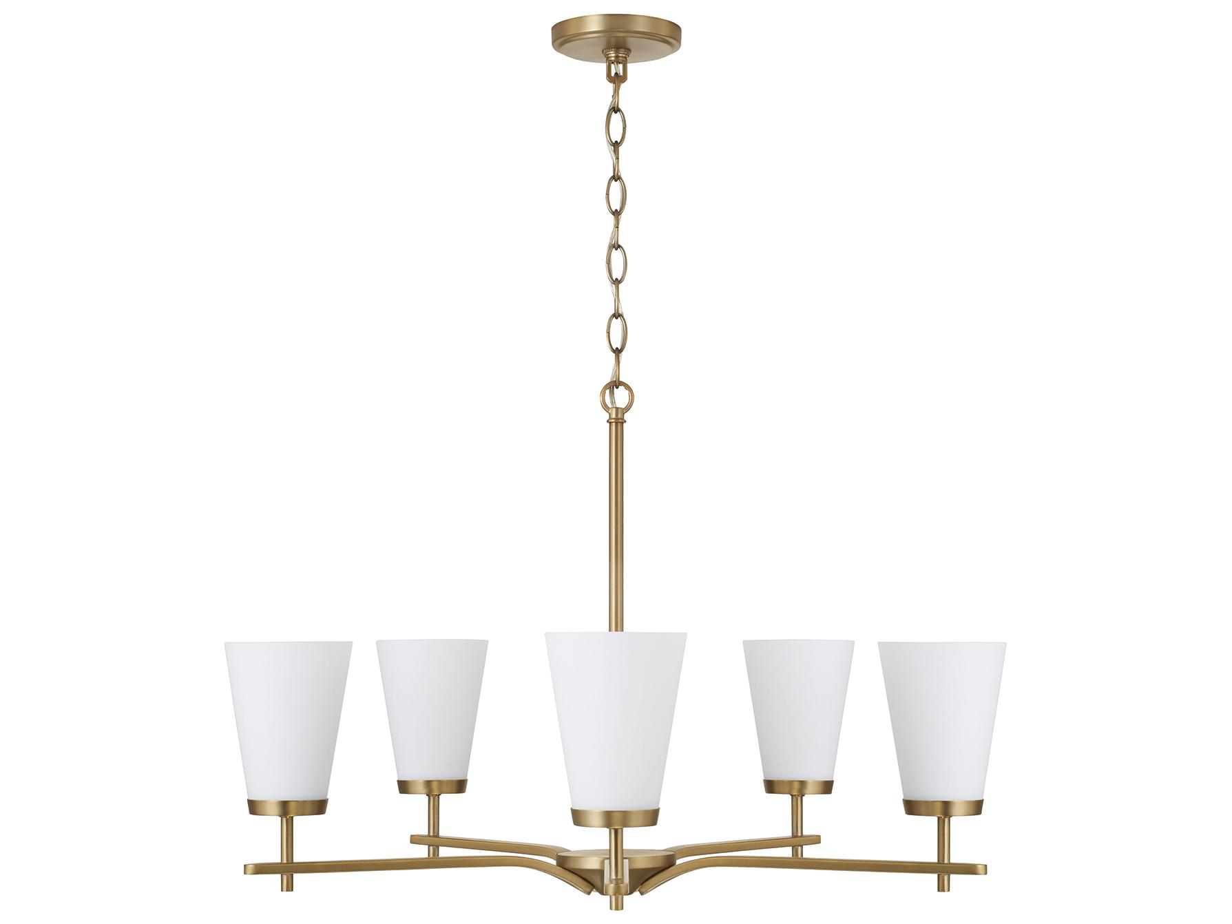 Capital Lighting Drake 5-light Aged Brass Candelabra Round Chandelier