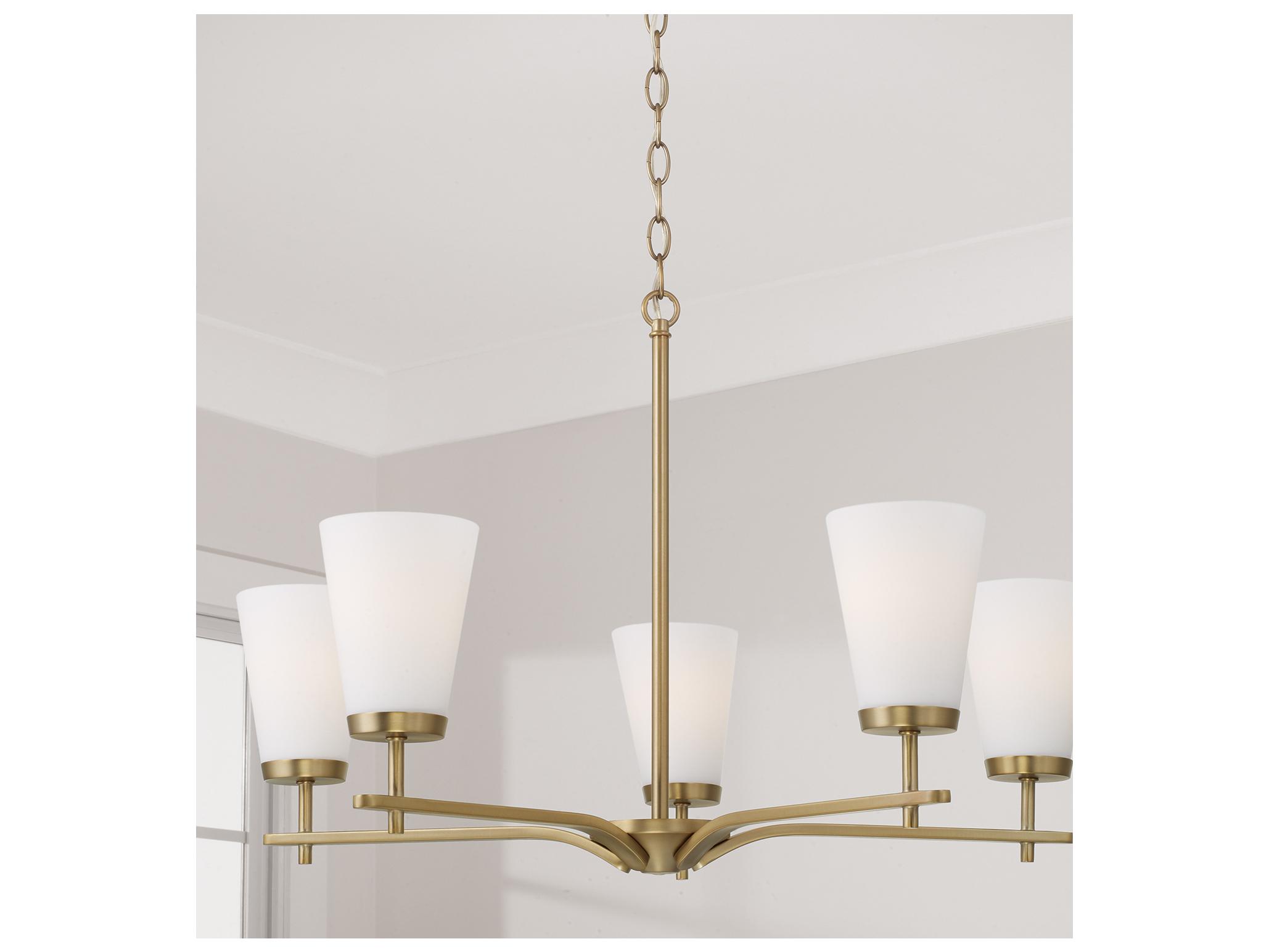 Capital Lighting Drake 5-light Aged Brass Candelabra Round Chandelier