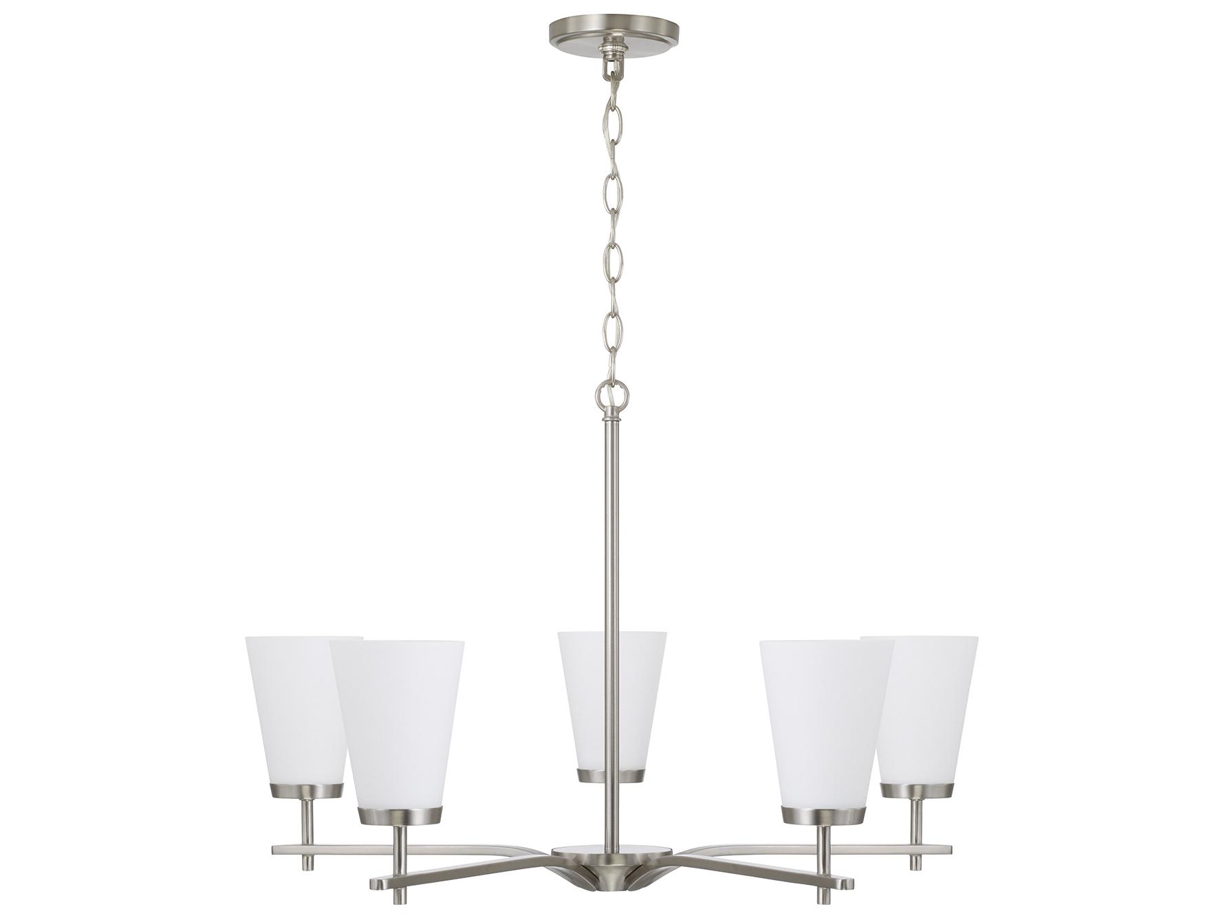 Capital Lighting Drake 5-light Brushed Nickel Candelabra Round Chandelier
