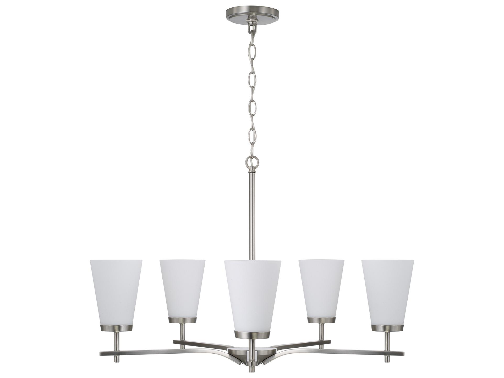 Capital Lighting Drake 5-light Brushed Nickel Candelabra Round Chandelier