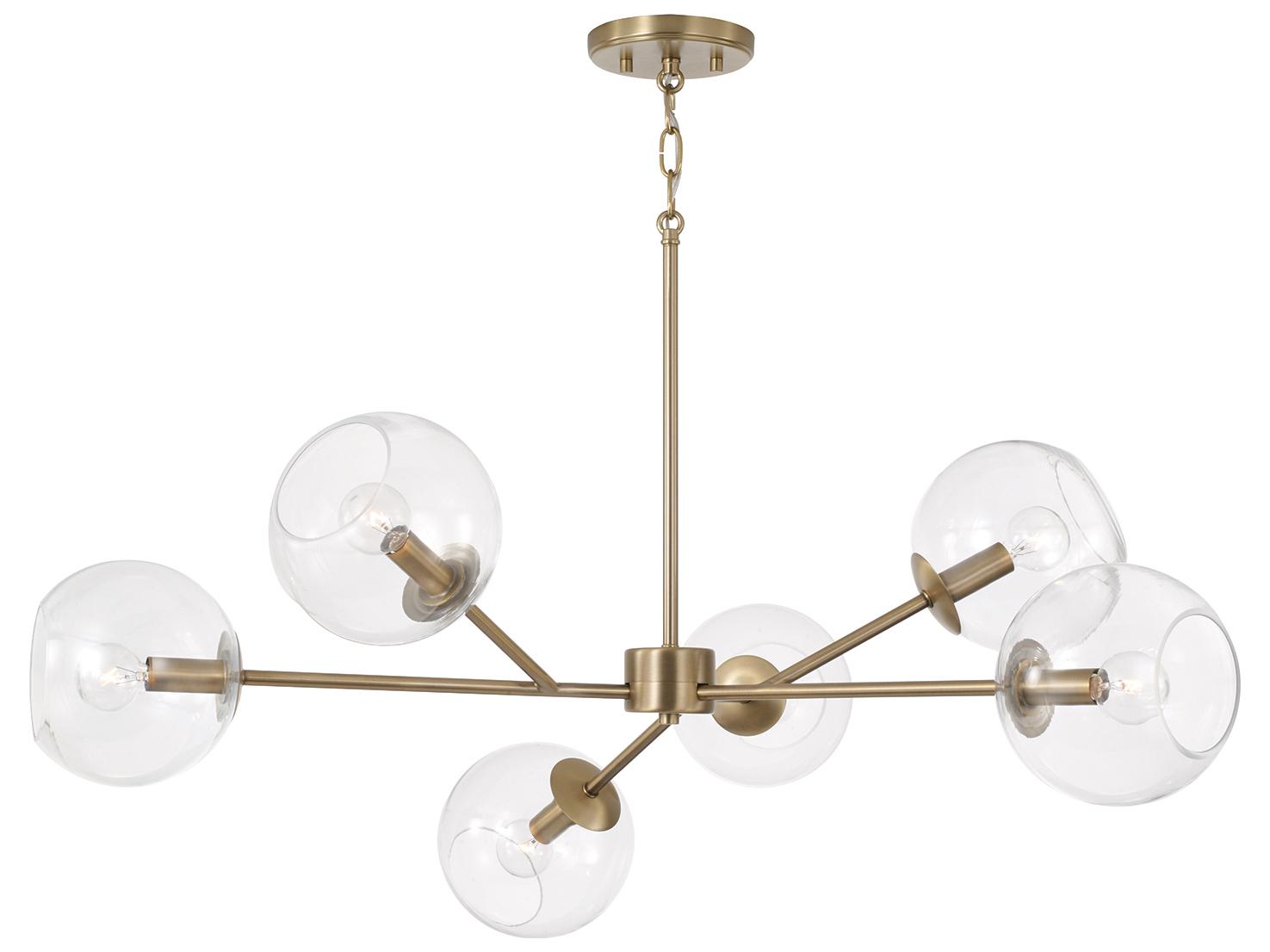 Capital Lighting Atlas 6-light Aged Brass Sputnik Chandelier