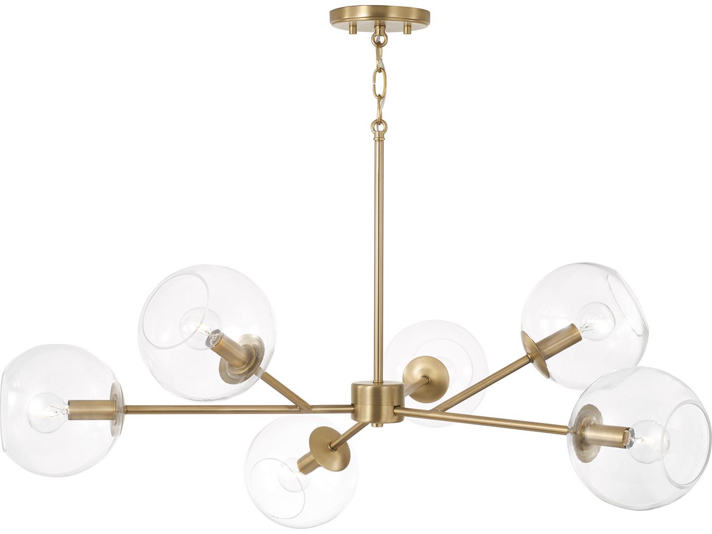 Capital Lighting Atlas 6-light Aged Brass Sputnik Chandelier