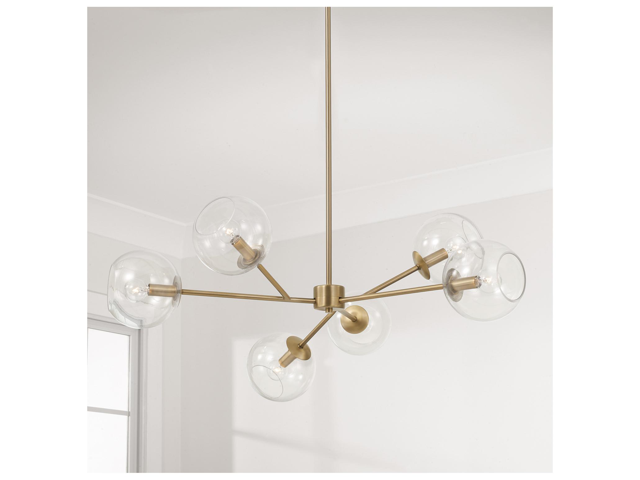 Capital Lighting Atlas 6-light Aged Brass Sputnik Chandelier