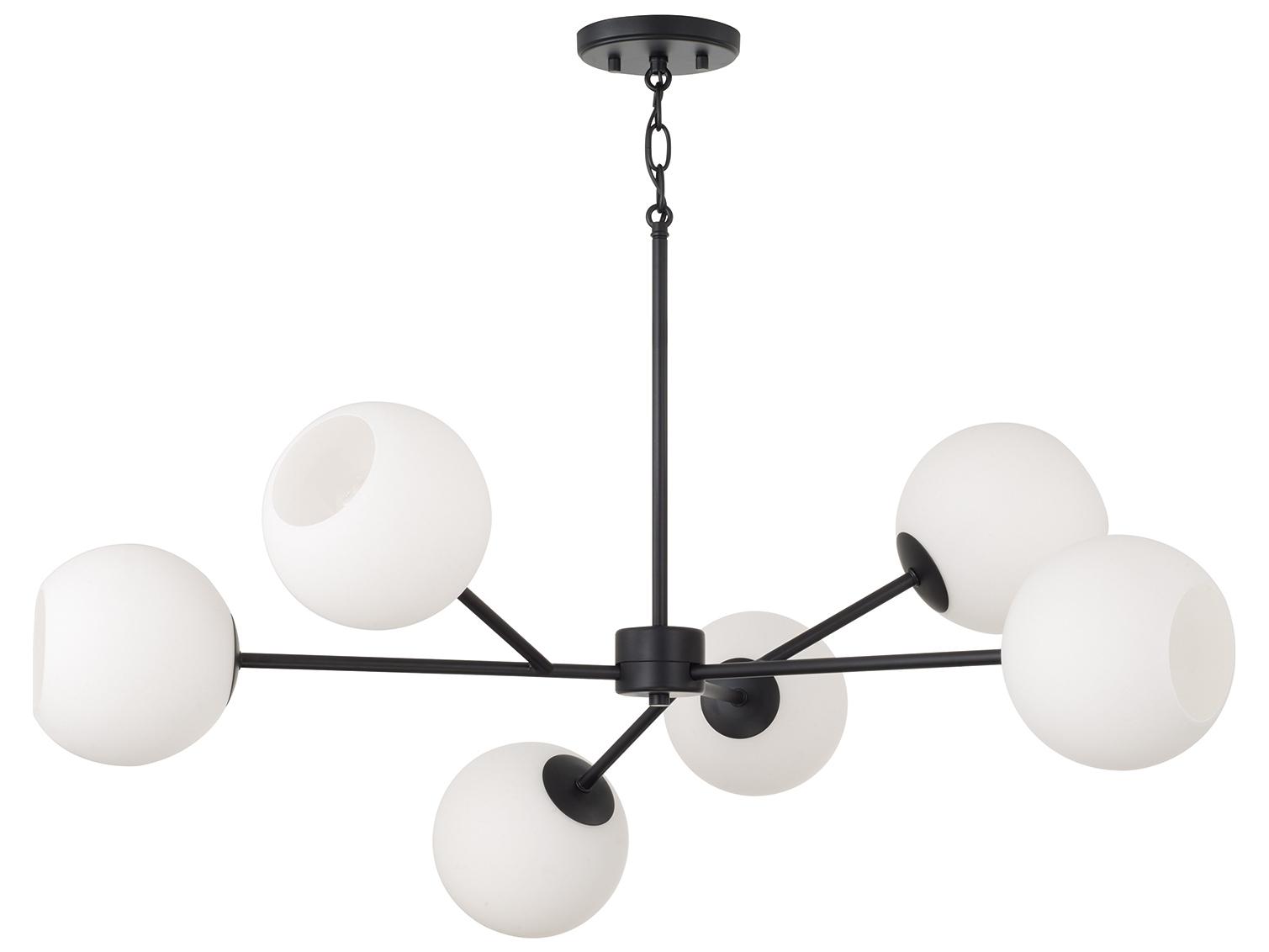 Capital Lighting Atlas 6-light Matte Black Sputnik Chandelier