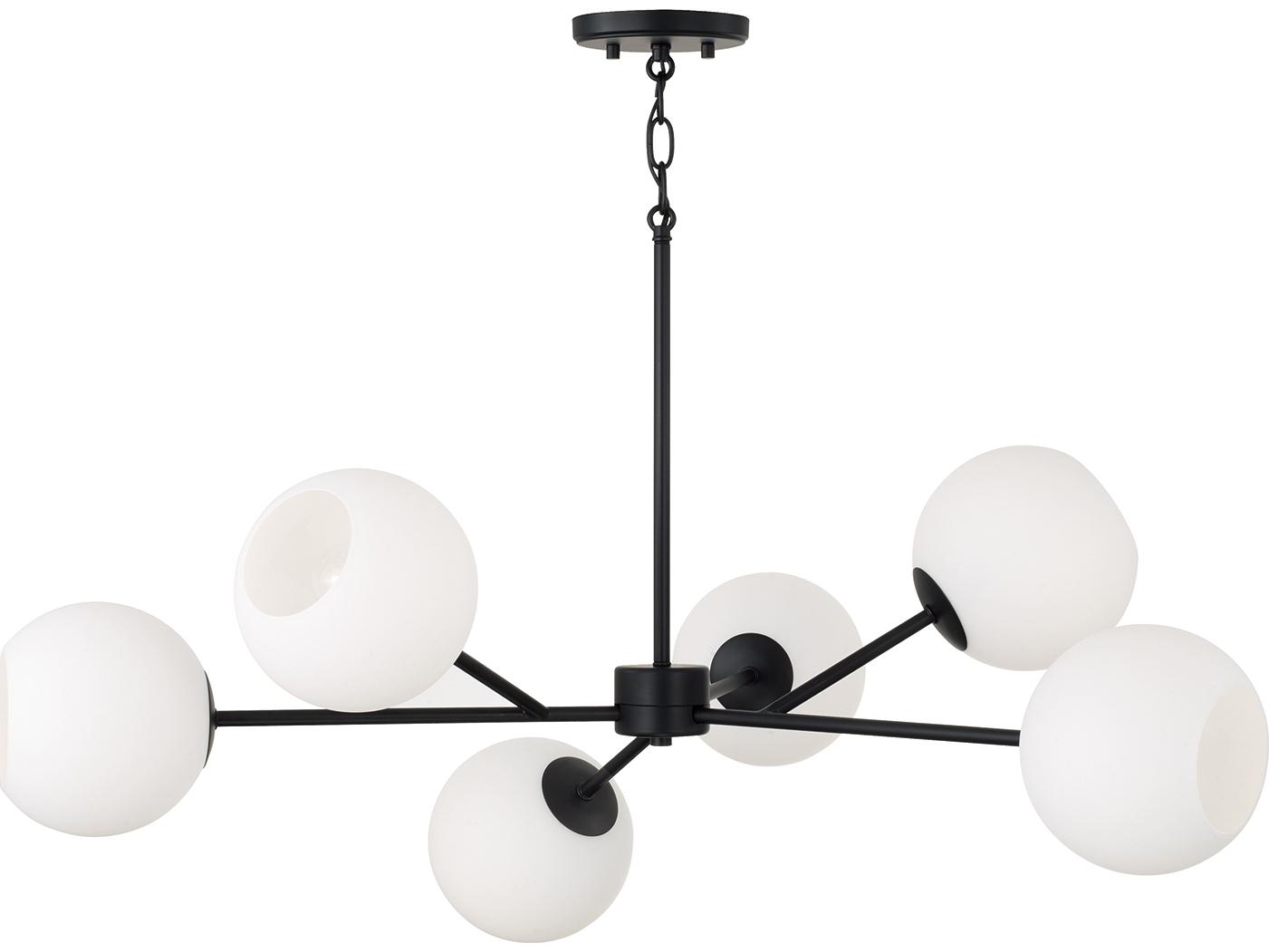 Capital Lighting Atlas 6-light Matte Black Sputnik Chandelier