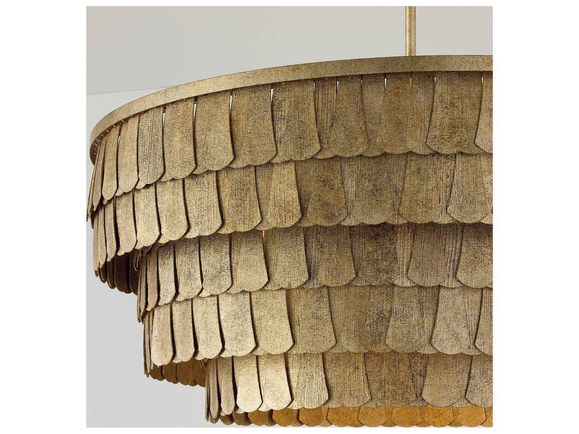 Capital Lighting Arden 6-light Ancestral Gold Round Tiered Pendant