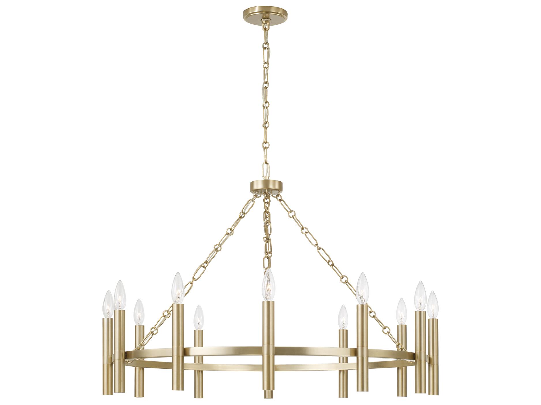 Capital Lighting Winton 12-light Matte Brass Candelabra Round Chandelier
