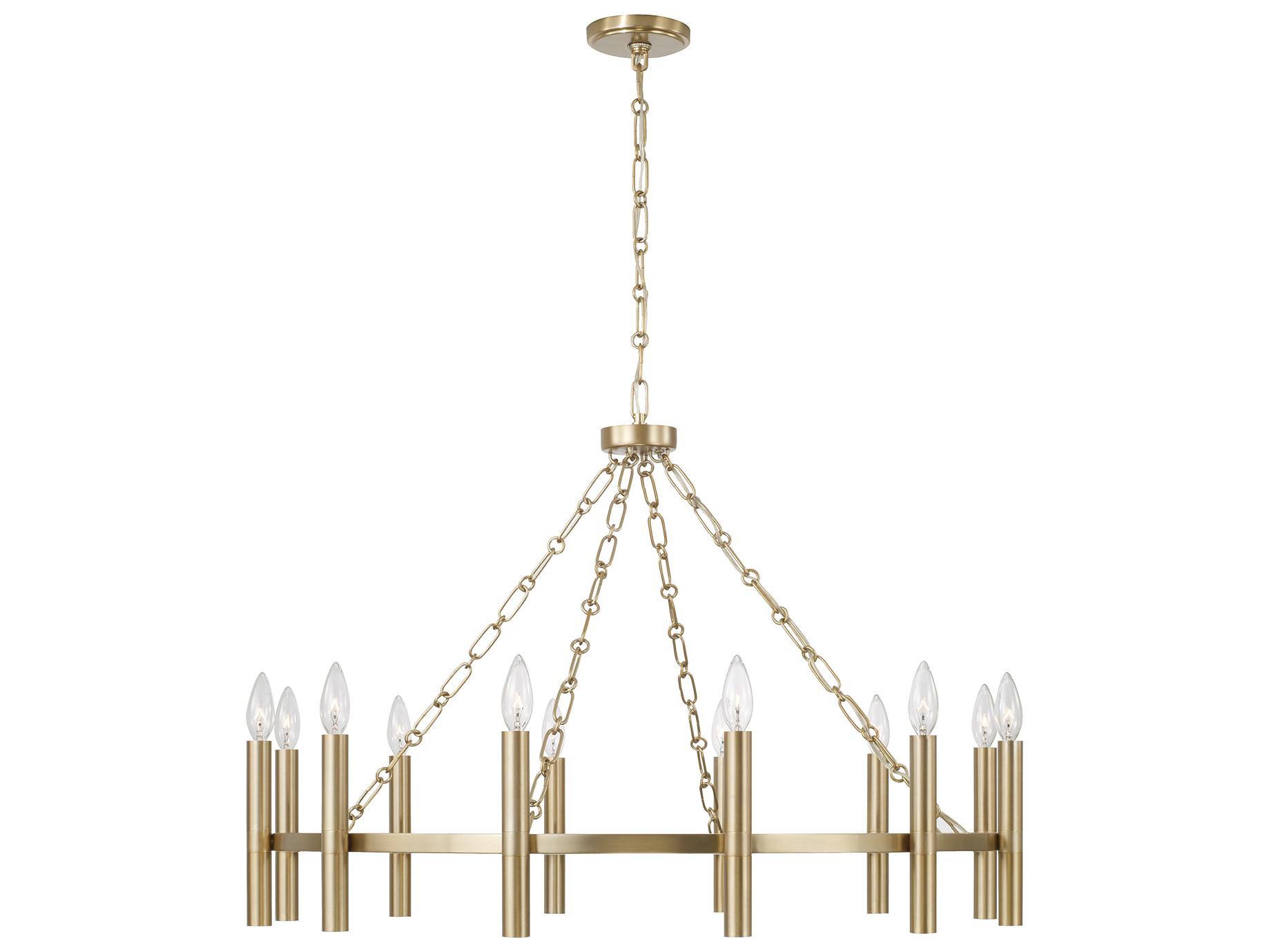 Capital Lighting Winton 12-light Matte Brass Candelabra Round Chandelier