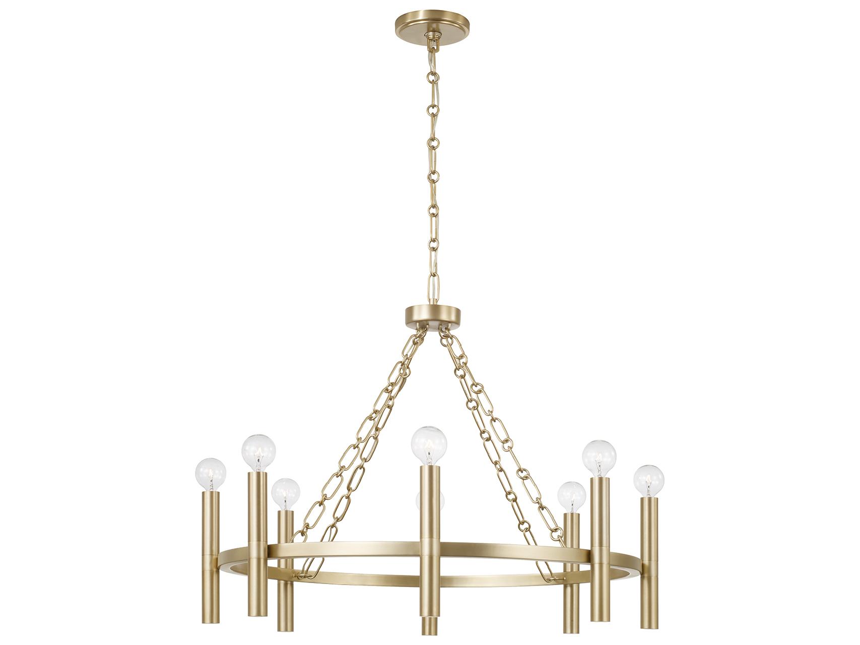 Capital Lighting Winton 8-light Matte Brass Candelabra Round Chandelier