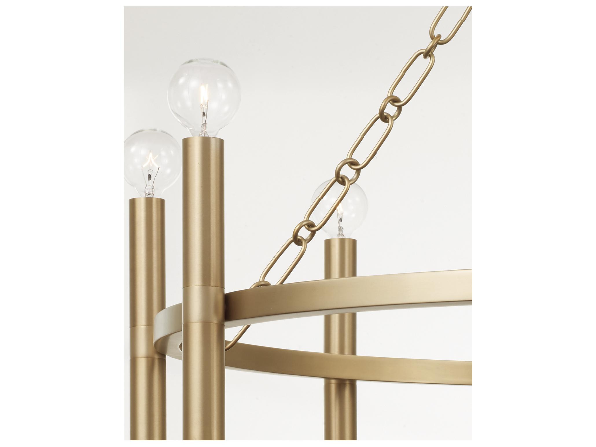 Capital Lighting Winton 8-light Matte Brass Candelabra Round Chandelier
