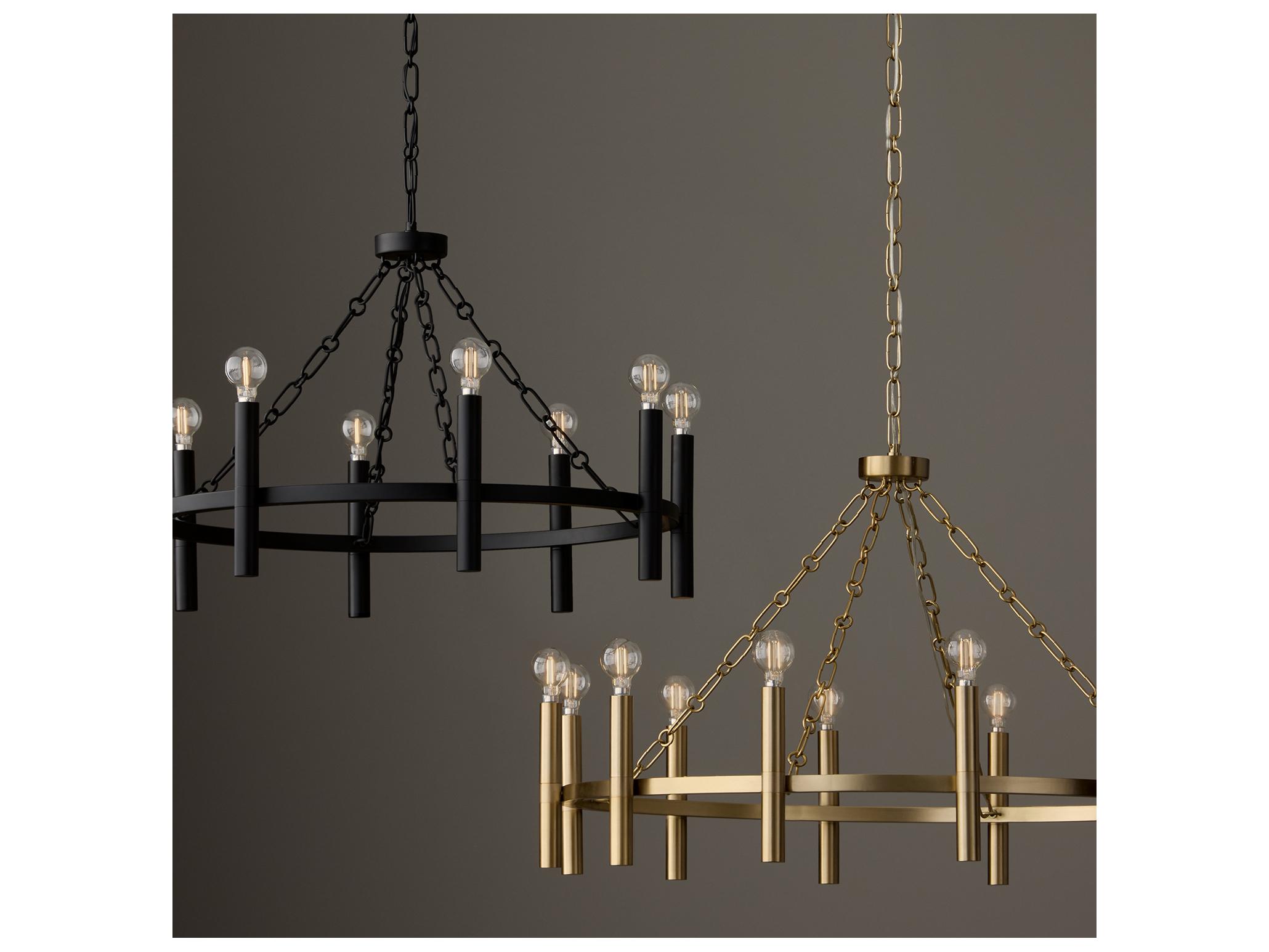 Capital Lighting Winton 8-light Matte Black Candelabra Round Chandelier