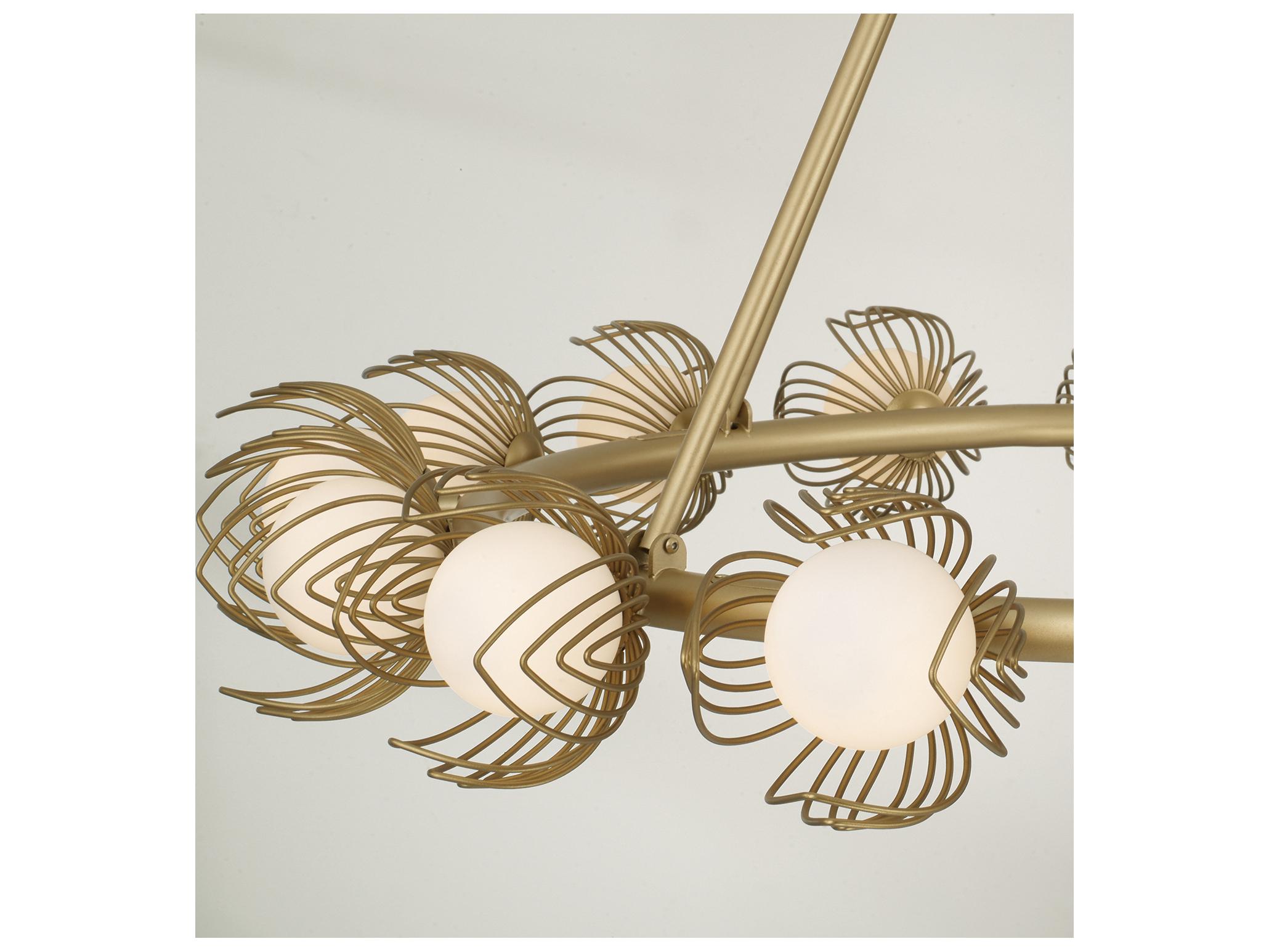 Capital Lighting Flora 16-light Buffed Gold Globe Round Chandelier