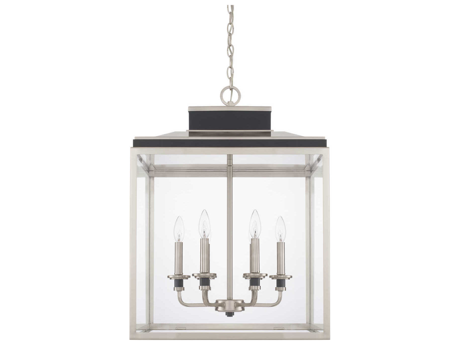 Capital Lighting Tux 6-Light Black Tie Glass Candelabra Chandelier