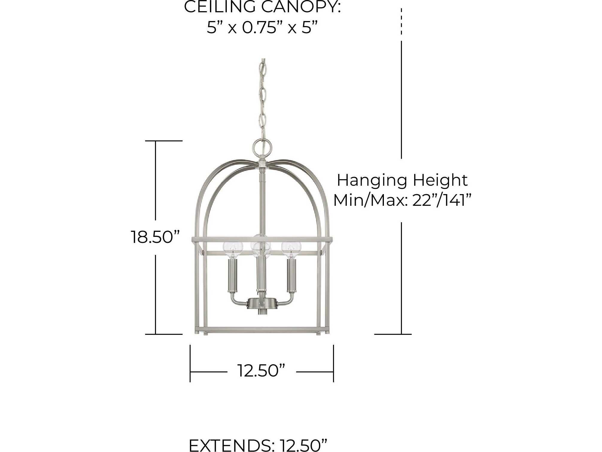 Capital Lighting Aubrey 4-Light Brushed Nickel Mini Pendant