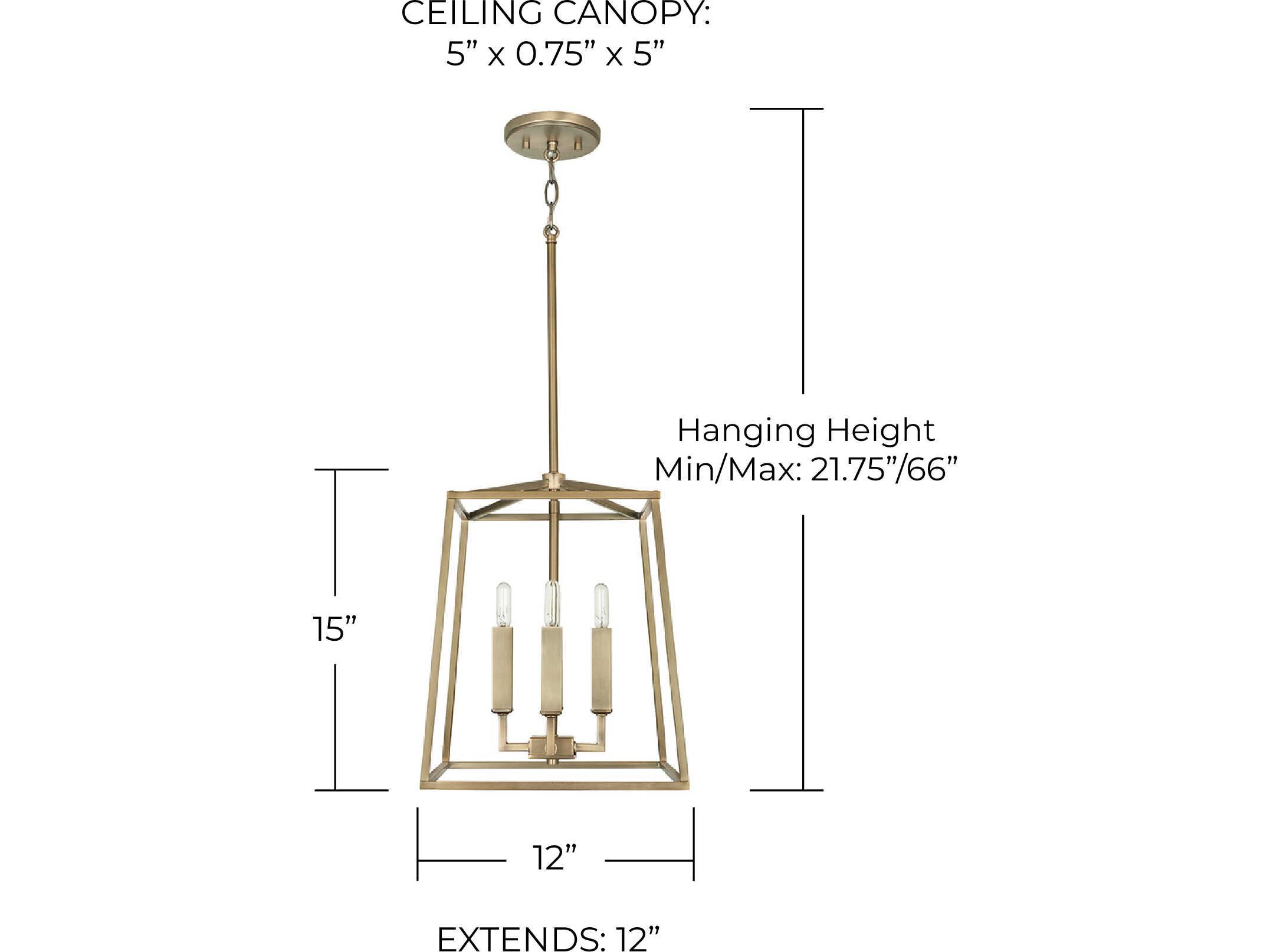 Capital Lighting Thea 4-Light Aged Brass Candelabra Chandelier