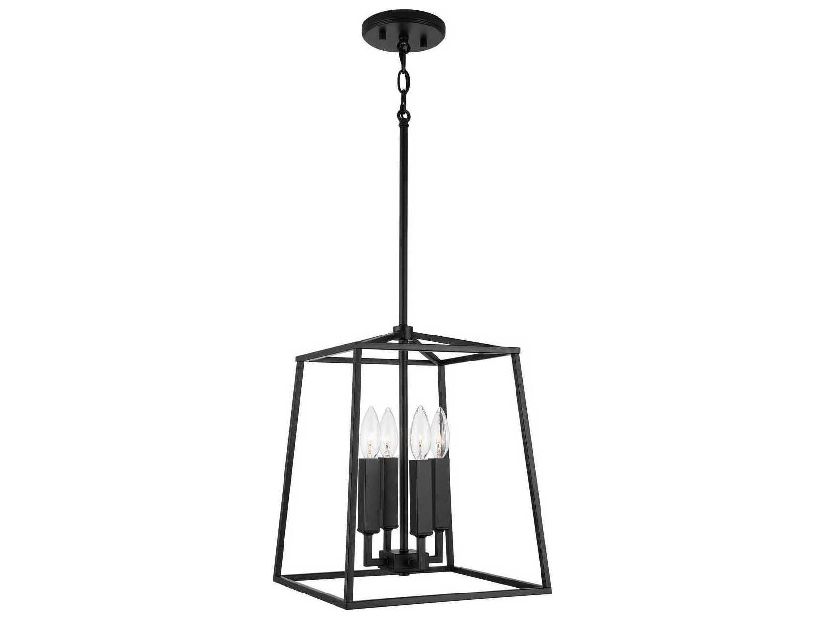 Capital Lighting Thea 4-Light Matte Black Candelabra Chandelier