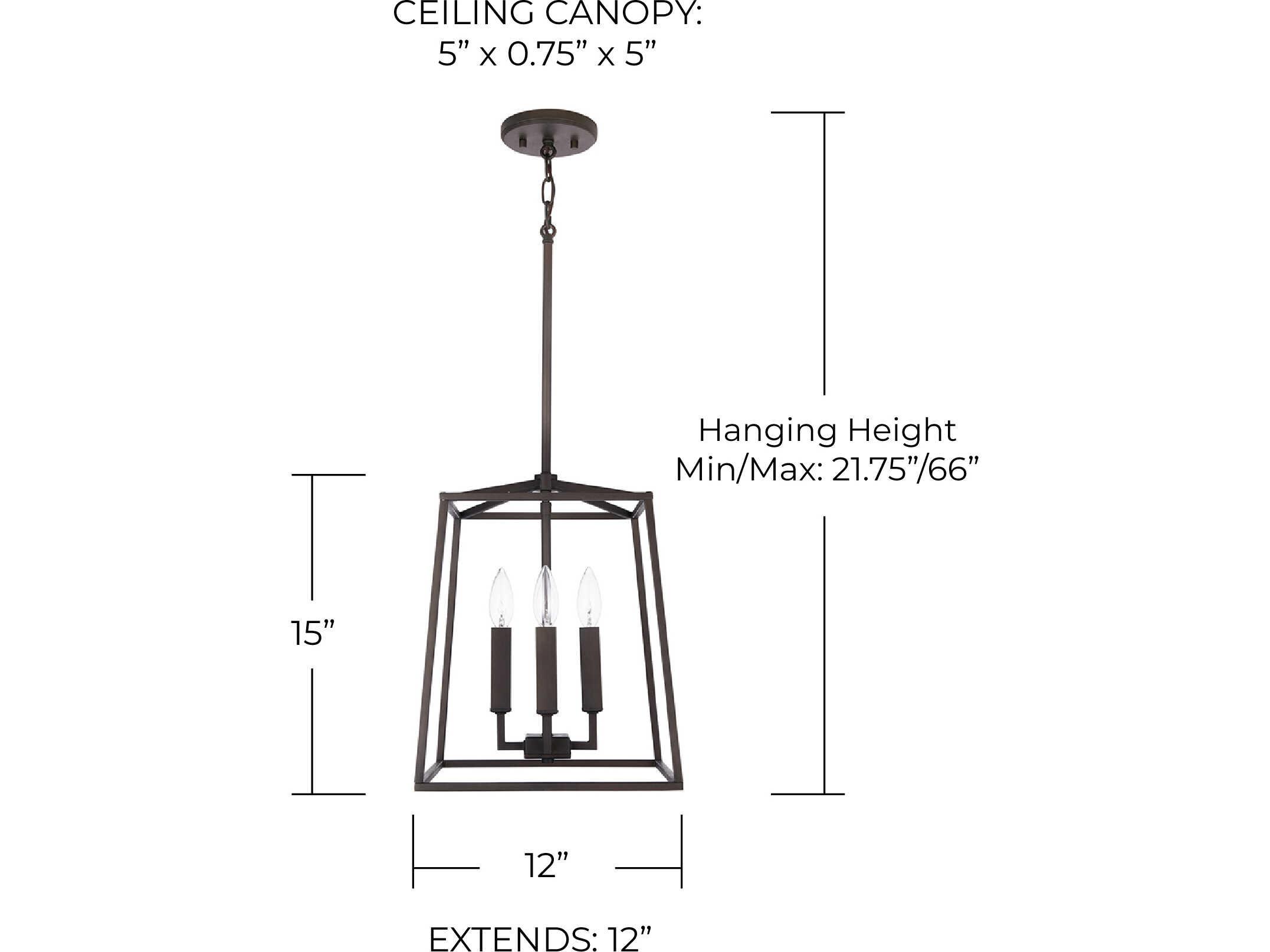 Capital Lighting Thea 4-Light Oil Rubbed Bronze Candelabra Chandelier