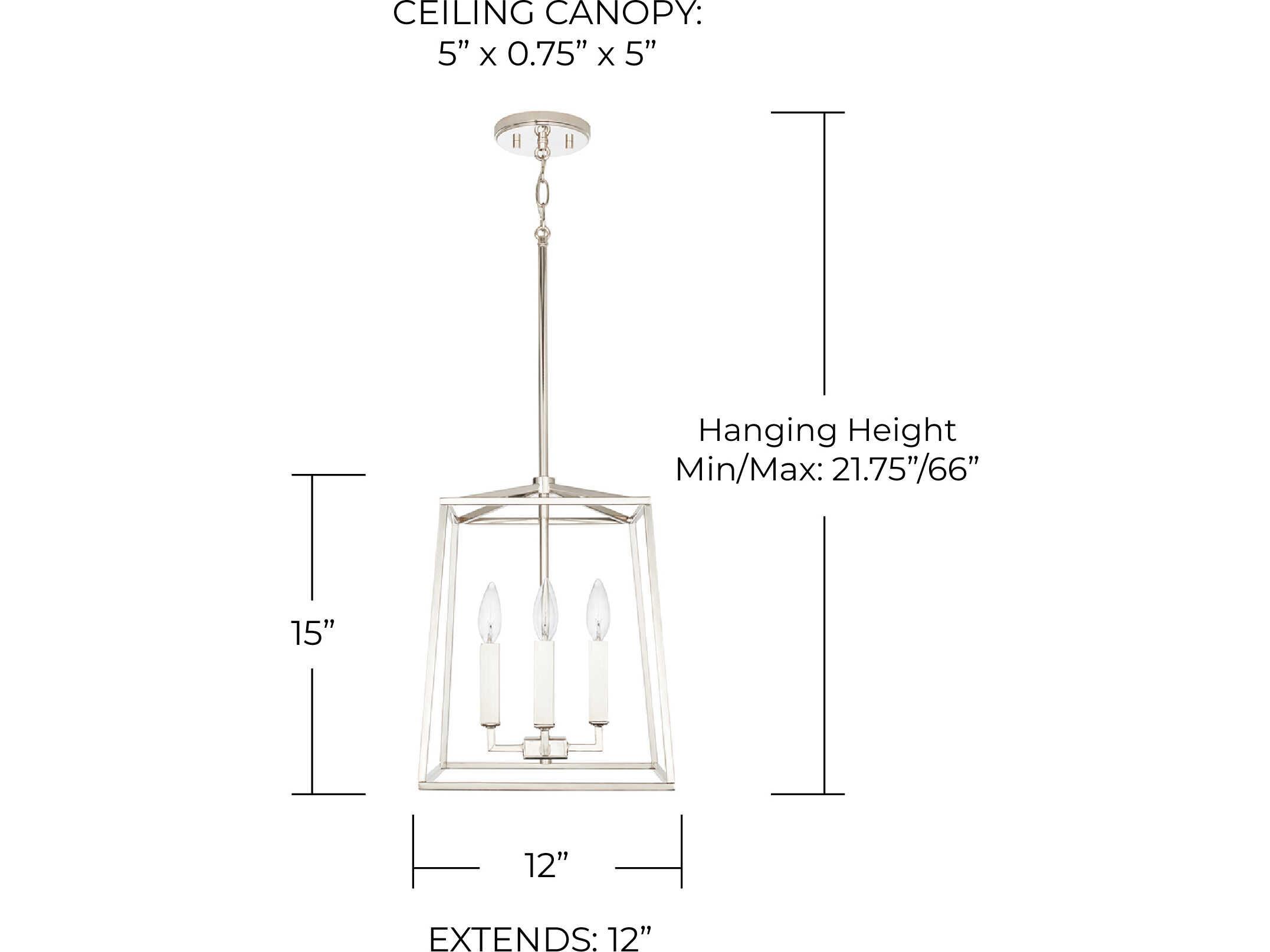 Capital Lighting Thea 4-Light Polished Nickel Candelabra Chandelier