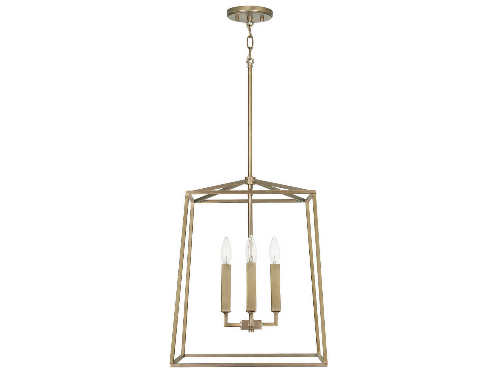 Capital Lighting Thea 4-Light Aged Brass Candelabra Chandelier