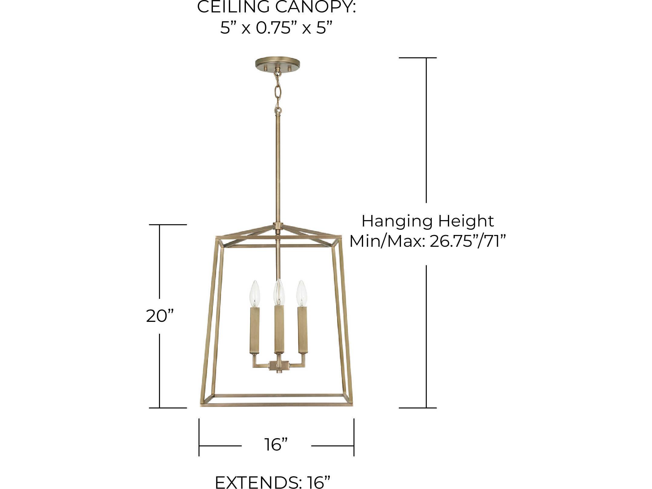 Capital Lighting Thea 4-Light Aged Brass Candelabra Chandelier
