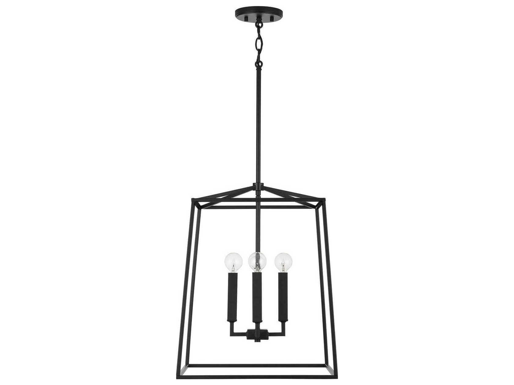 Capital Lighting Thea 4-Light Matte Black Candelabra Chandelier