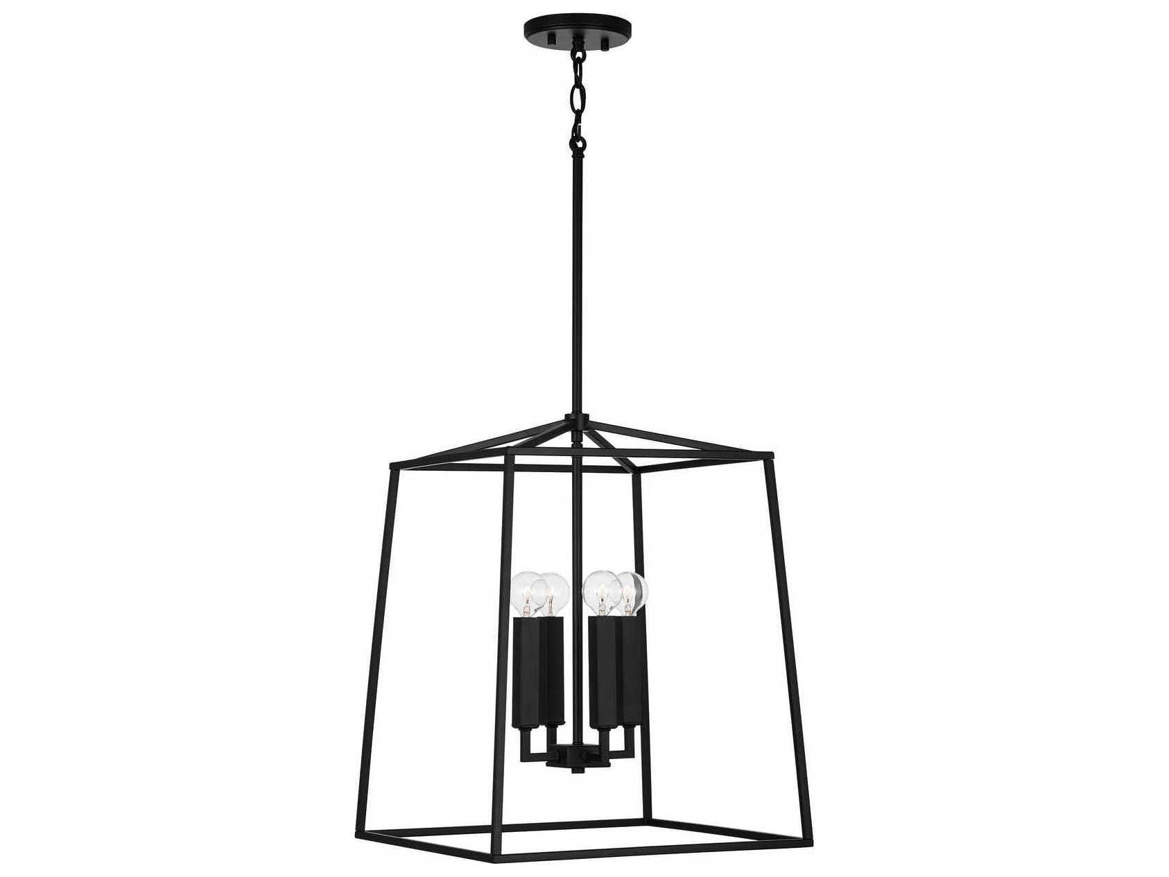 Capital Lighting Thea 4-Light Matte Black Candelabra Chandelier