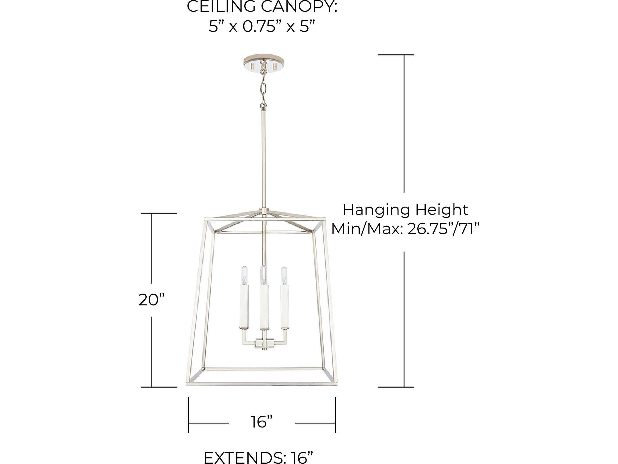 Capital Lighting Thea 4-Light Polished Nickel Candelabra Chandelier