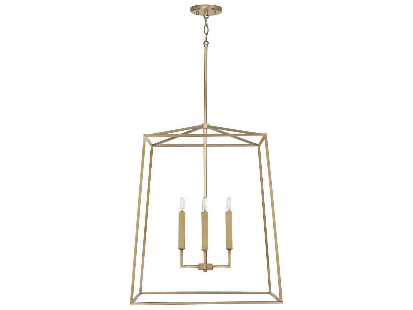 Capital Lighting Thea 4-Light Aged Brass Candelabra Chandelier