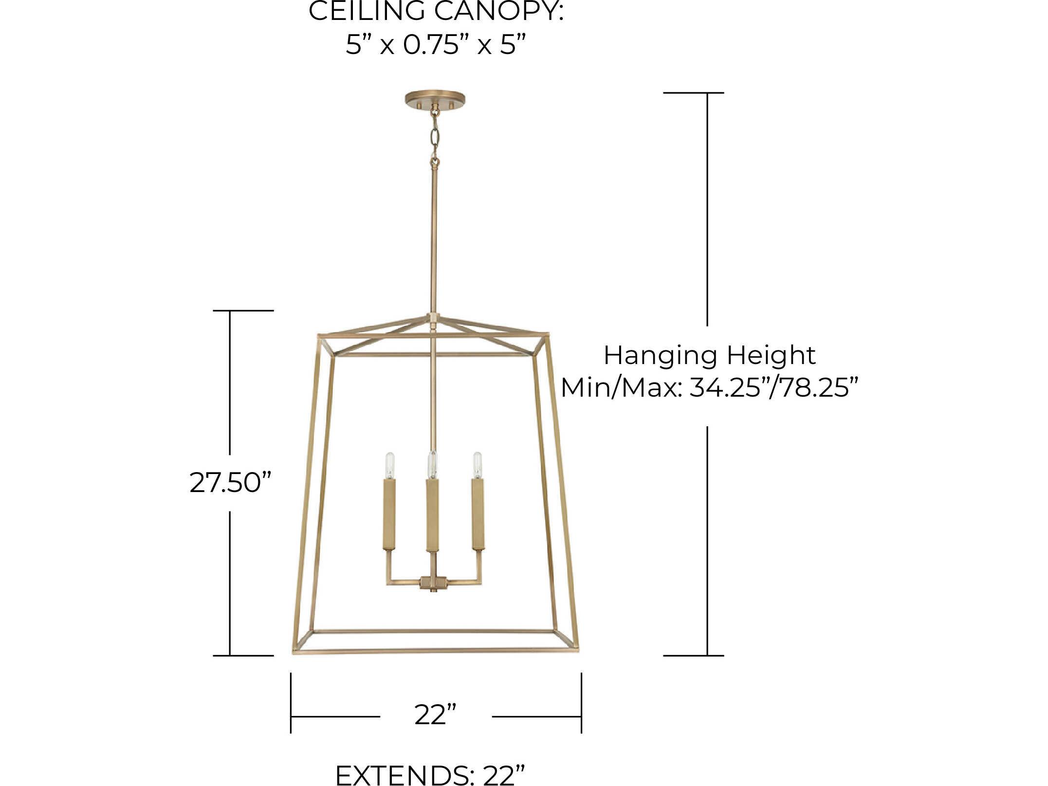 Capital Lighting Thea 4-Light Aged Brass Candelabra Chandelier