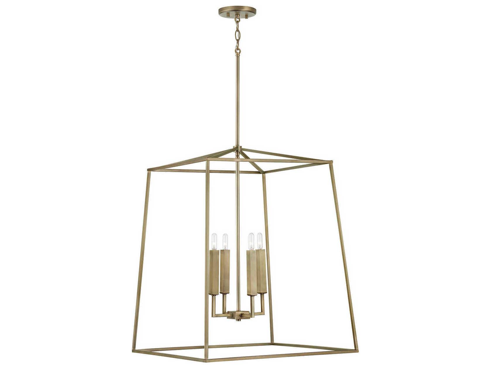 Capital Lighting Thea 4-Light Aged Brass Candelabra Chandelier